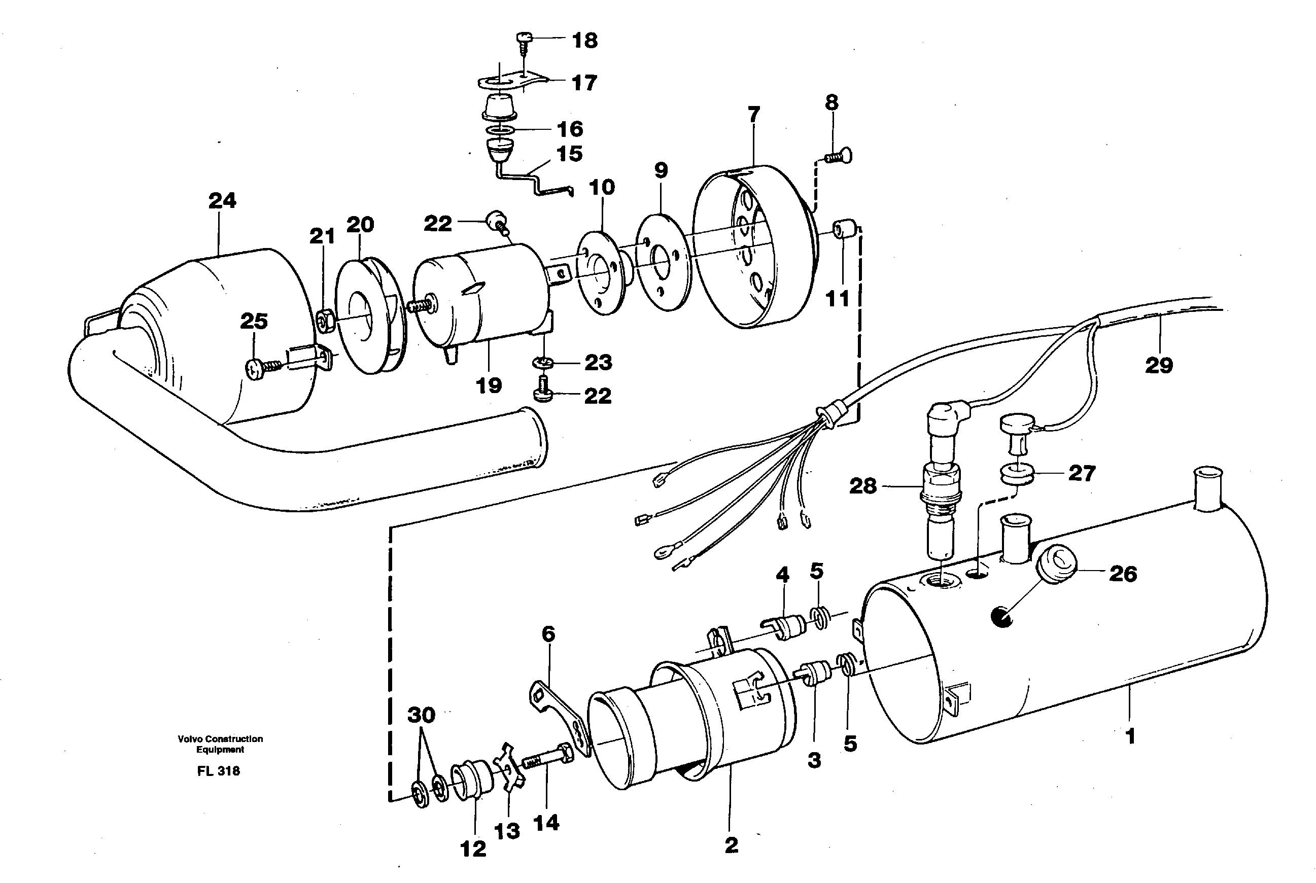 Схема запчастей Volvo EC450 - 32393 Heater, diesel EC450 ?KERMAN ?KERMAN EC450 SER NO - 1781