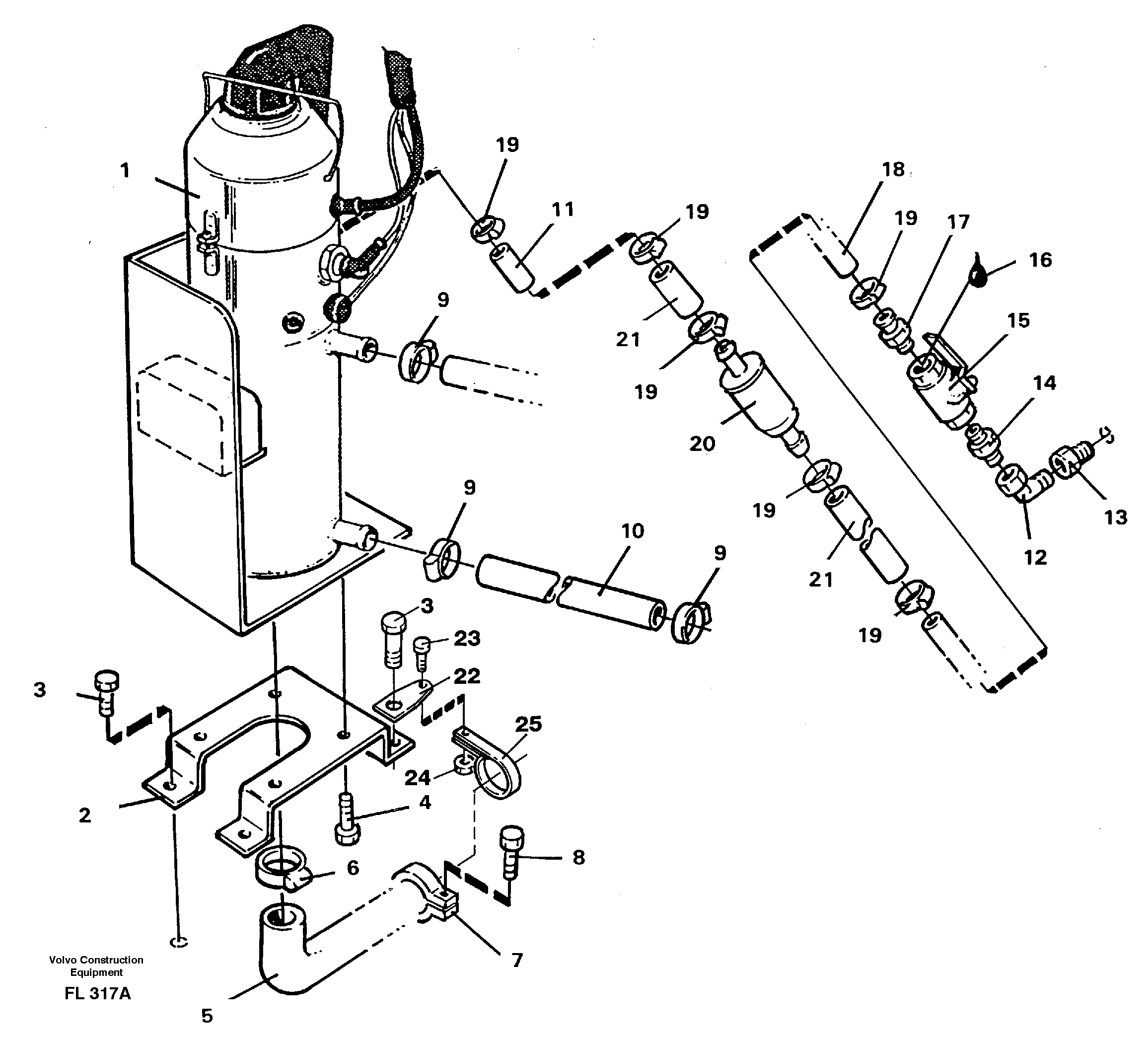 Схема запчастей Volvo EC450 - 82441 Heater, diesel installation EC450 ?KERMAN ?KERMAN EC450 SER NO - 1781