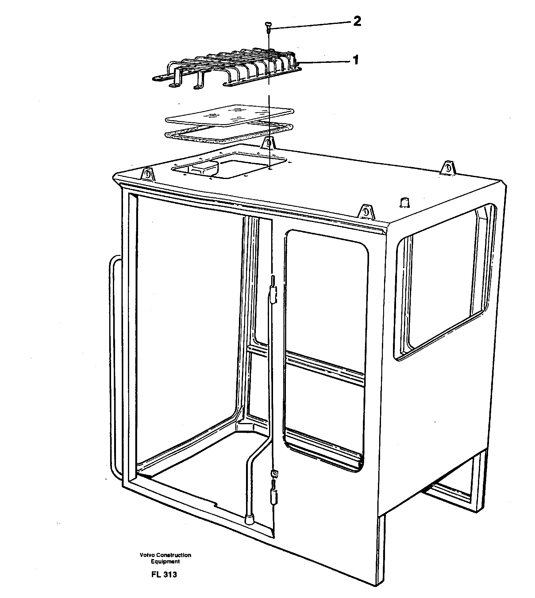 Схема запчастей Volvo EC450 - 27113 Grille over roof Window EC450 ?KERMAN ?KERMAN EC450 SER NO - 1781
