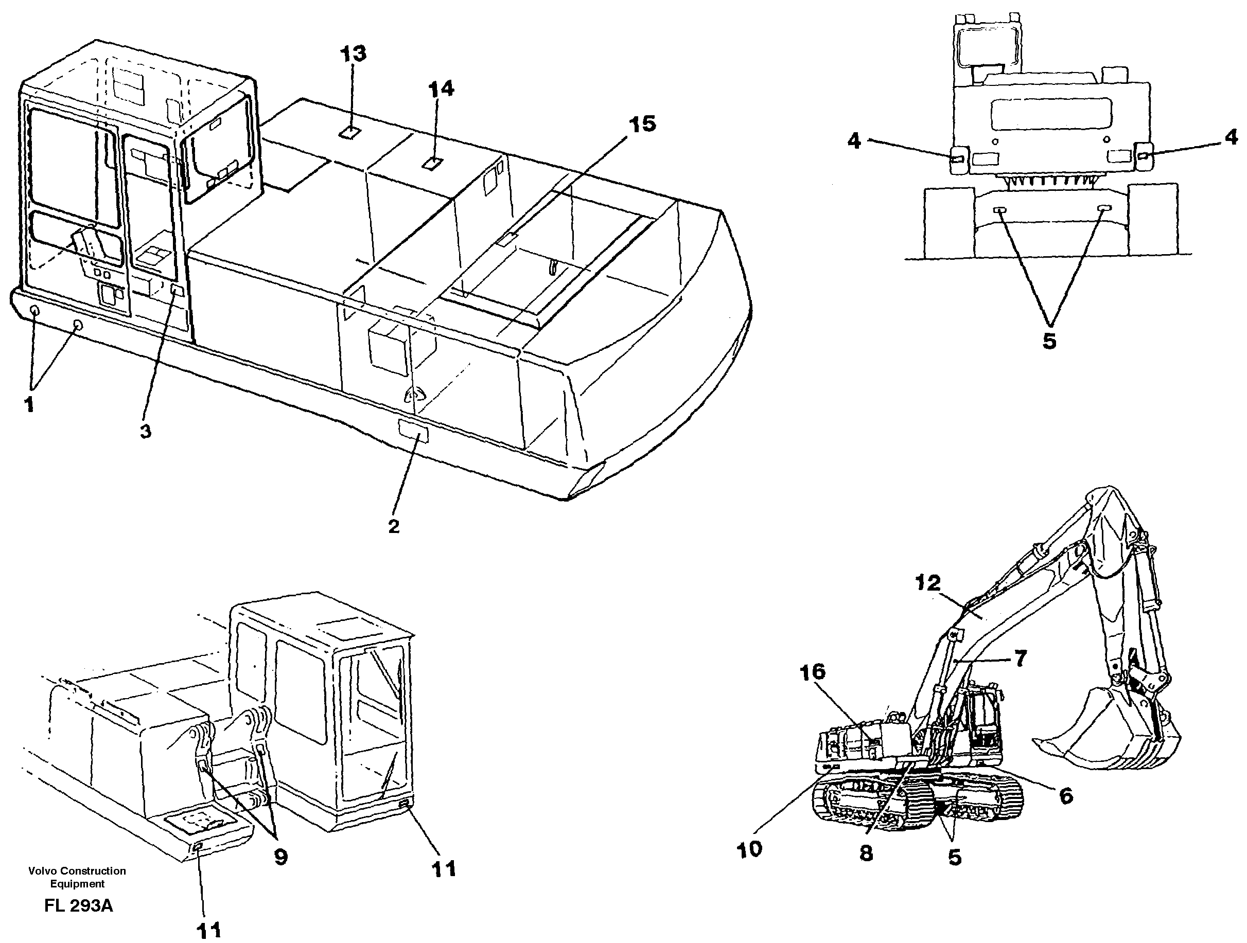 Схема запчастей Volvo EC450 - 27115 Sign plates and transfer,outer location EC450 ?KERMAN ?KERMAN EC450 SER NO - 1781