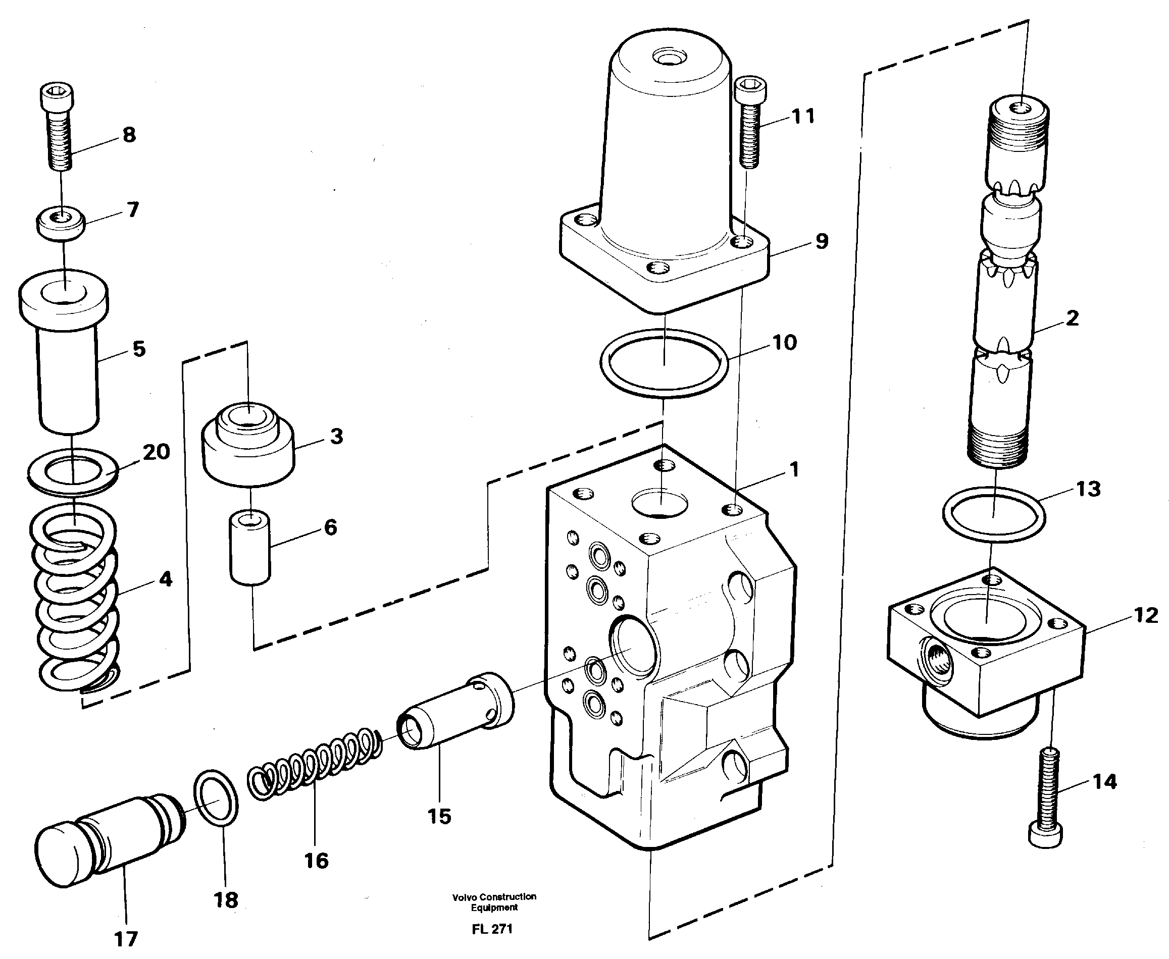 Схема запчастей Volvo EC450 - 33699 Four-way valve for slewing EC450 ?KERMAN ?KERMAN EC450 SER NO - 1781