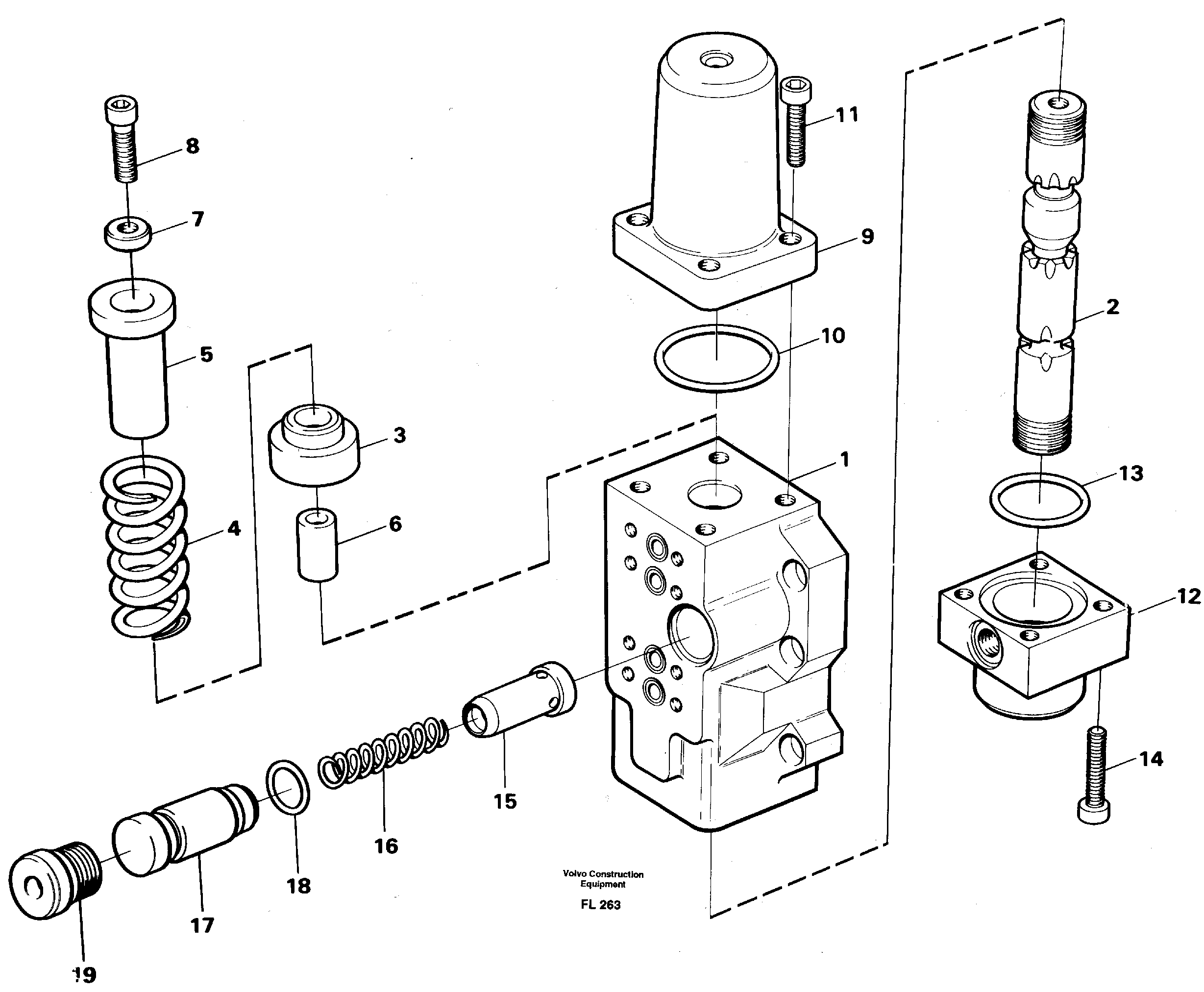 Схема запчастей Volvo EC450 - 4421 Four-way valve, bucket primary EC450 ?KERMAN ?KERMAN EC450 SER NO - 1781