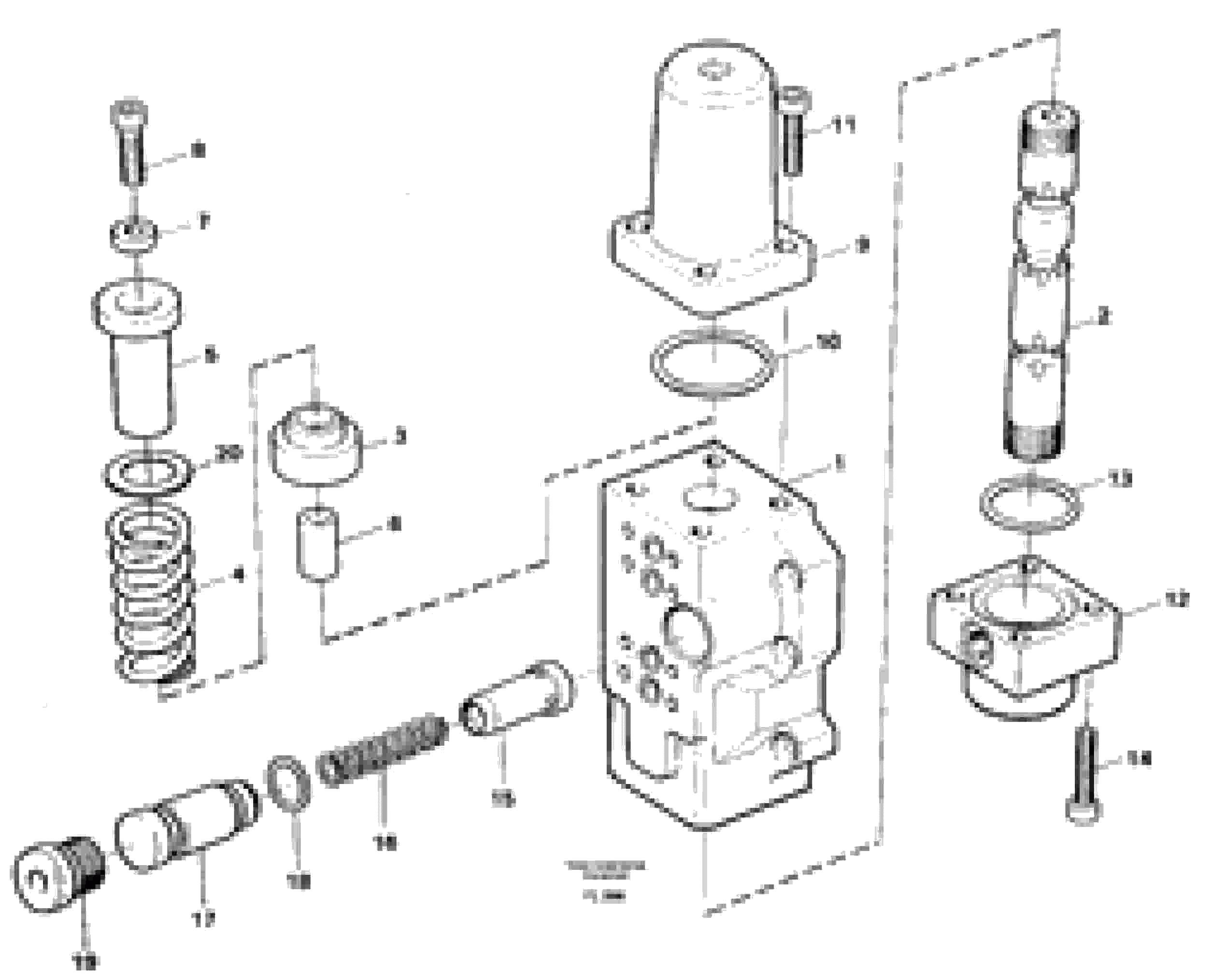 Схема запчастей Volvo EC450 - 4435 Four-way valve, dipper secondary EC450 ?KERMAN ?KERMAN EC450 SER NO - 1781