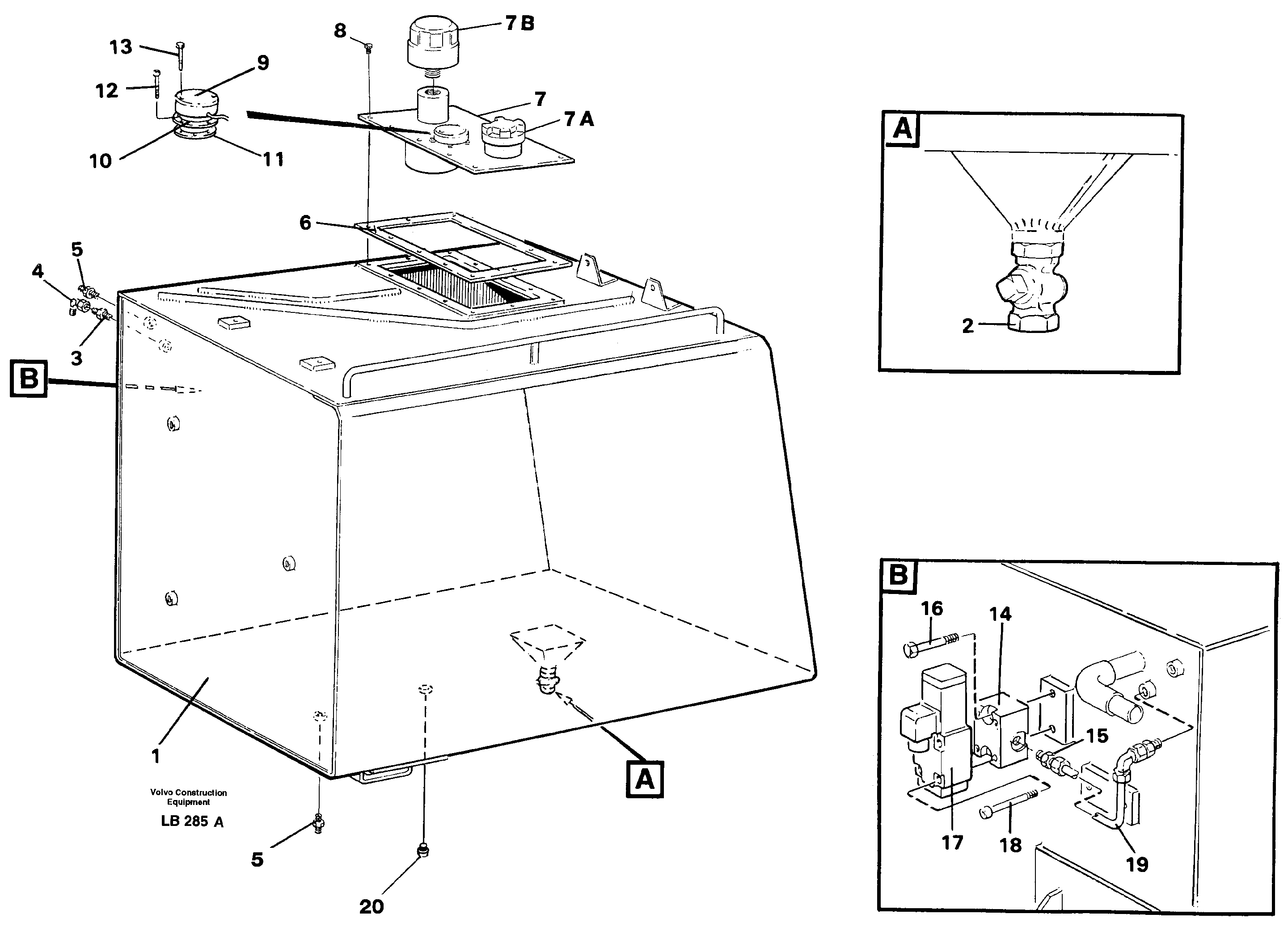 Схема запчастей Volvo EC450 - 66575 Топливный бак (бензобак) EC450 SER NO 1782-1909