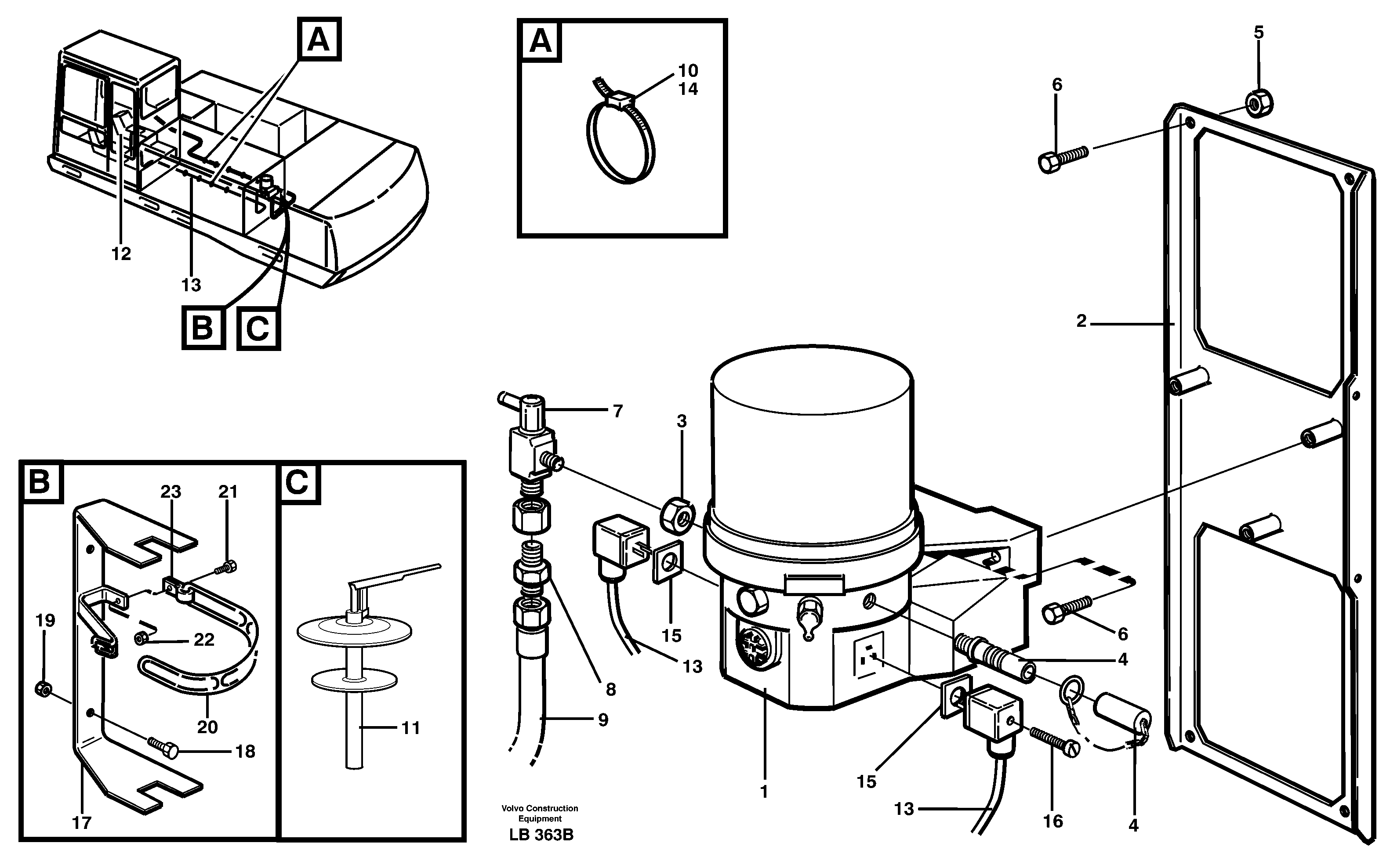 Схема запчастей Volvo EC450 - 42731 Automatic lubrication EC450 SER NO 1782-1909