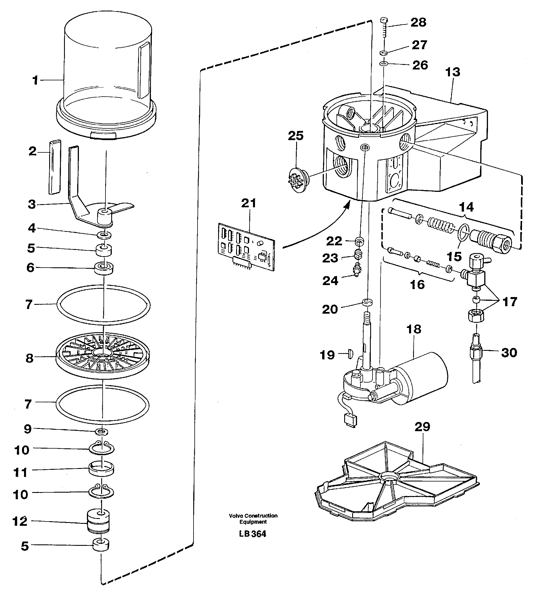 Схема запчастей Volvo EC450 - 42735 Automatic lubrication pump EC450 SER NO 1782-1909