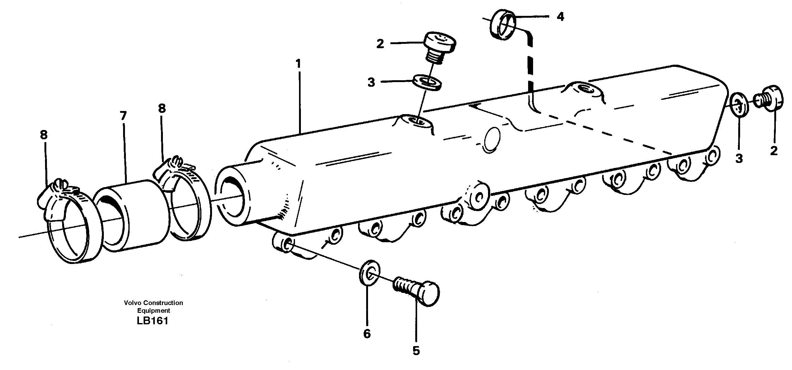 Схема запчастей Volvo EC450 - 71011 Трубка водяная EC450 SER NO 1782-1909