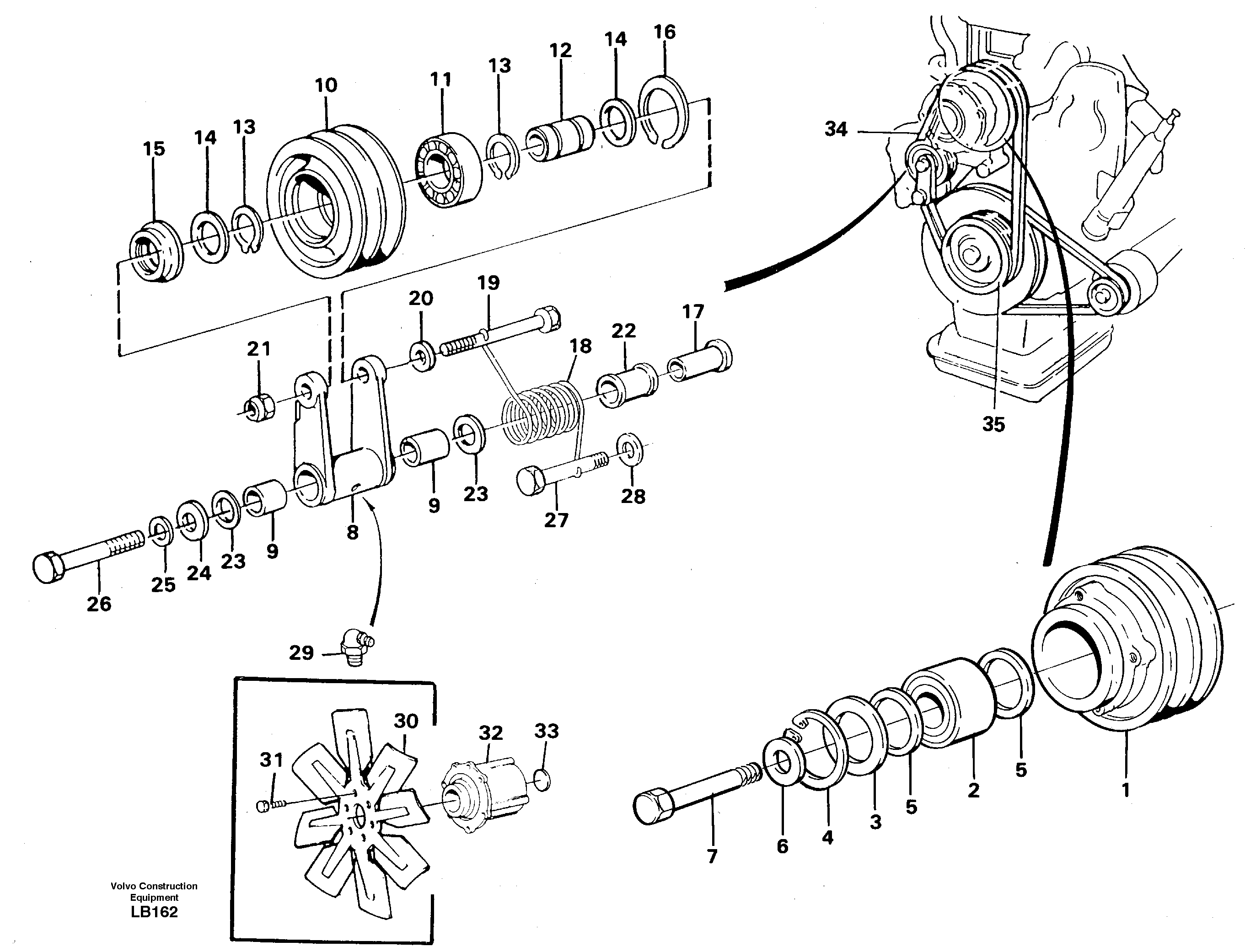 Схема запчастей Volvo EC450 - 64706 Belt transmission EC450 SER NO 1782-1909