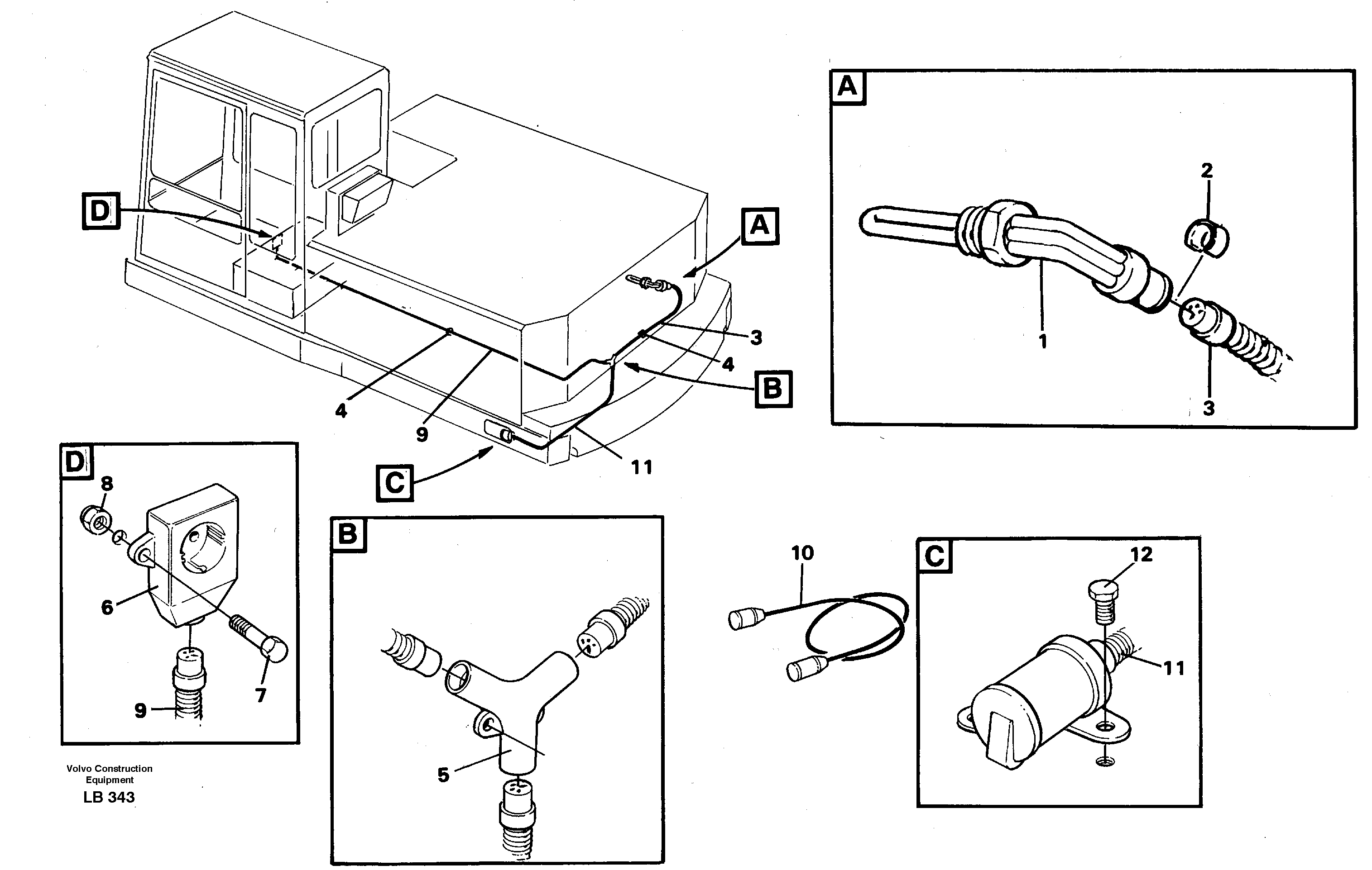 Схема запчастей Volvo EC450 - 28325 Engine heater EC450 SER NO 1782-1909