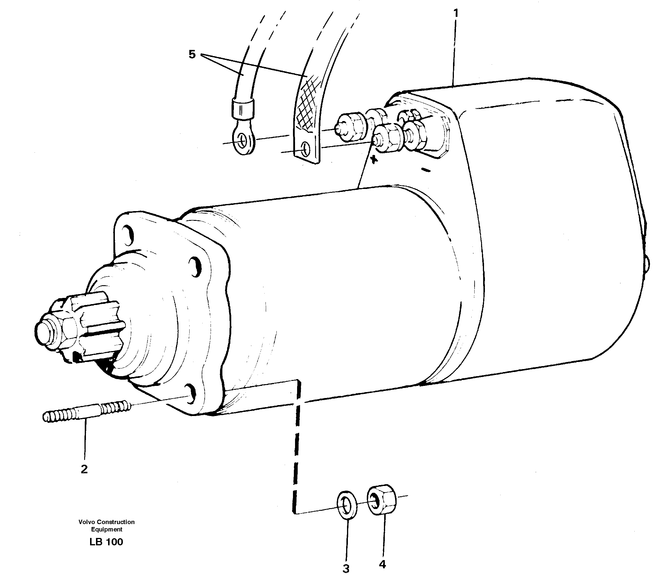 Схема запчастей Volvo EC450 - 27296 Starter motor, mounting EC450 SER NO 1782-1909