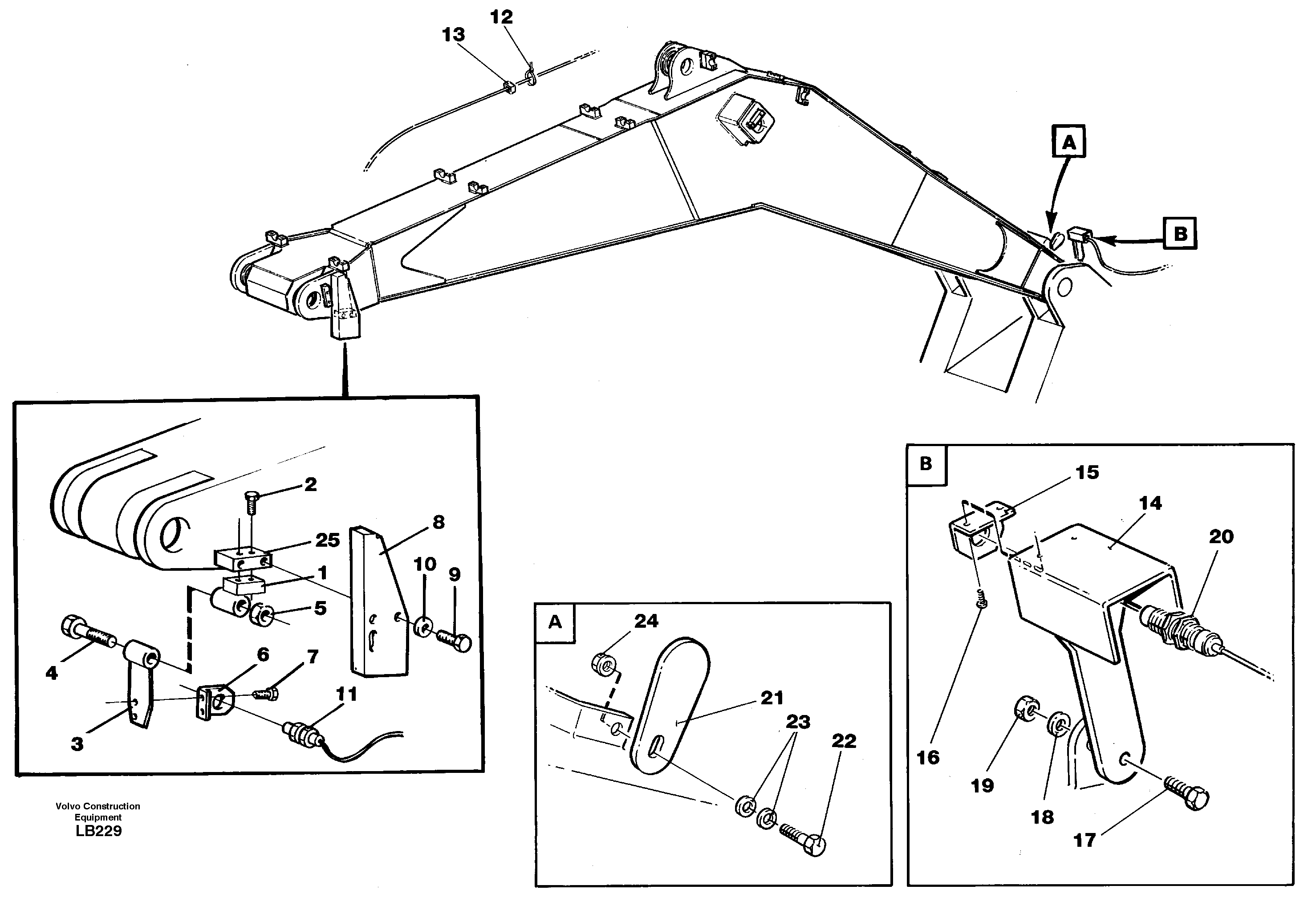 Схема запчастей Volvo EC450 - 43014 Electric insatallation onbackhoe equipment EC450 SER NO 1782-1909