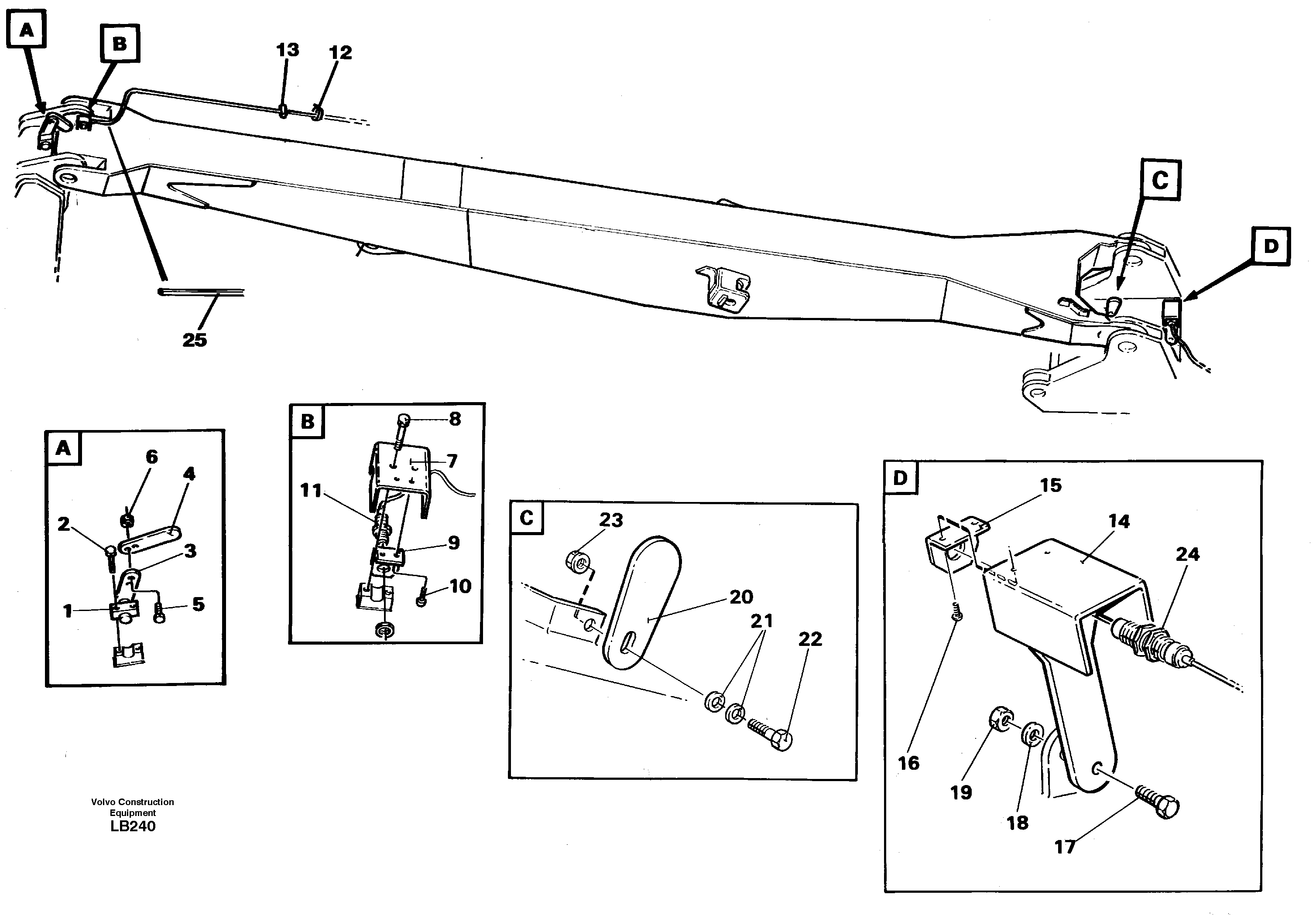 Схема запчастей Volvo EC450 - 43017 Electric installation on handling equipment EC450 SER NO 1782-1909