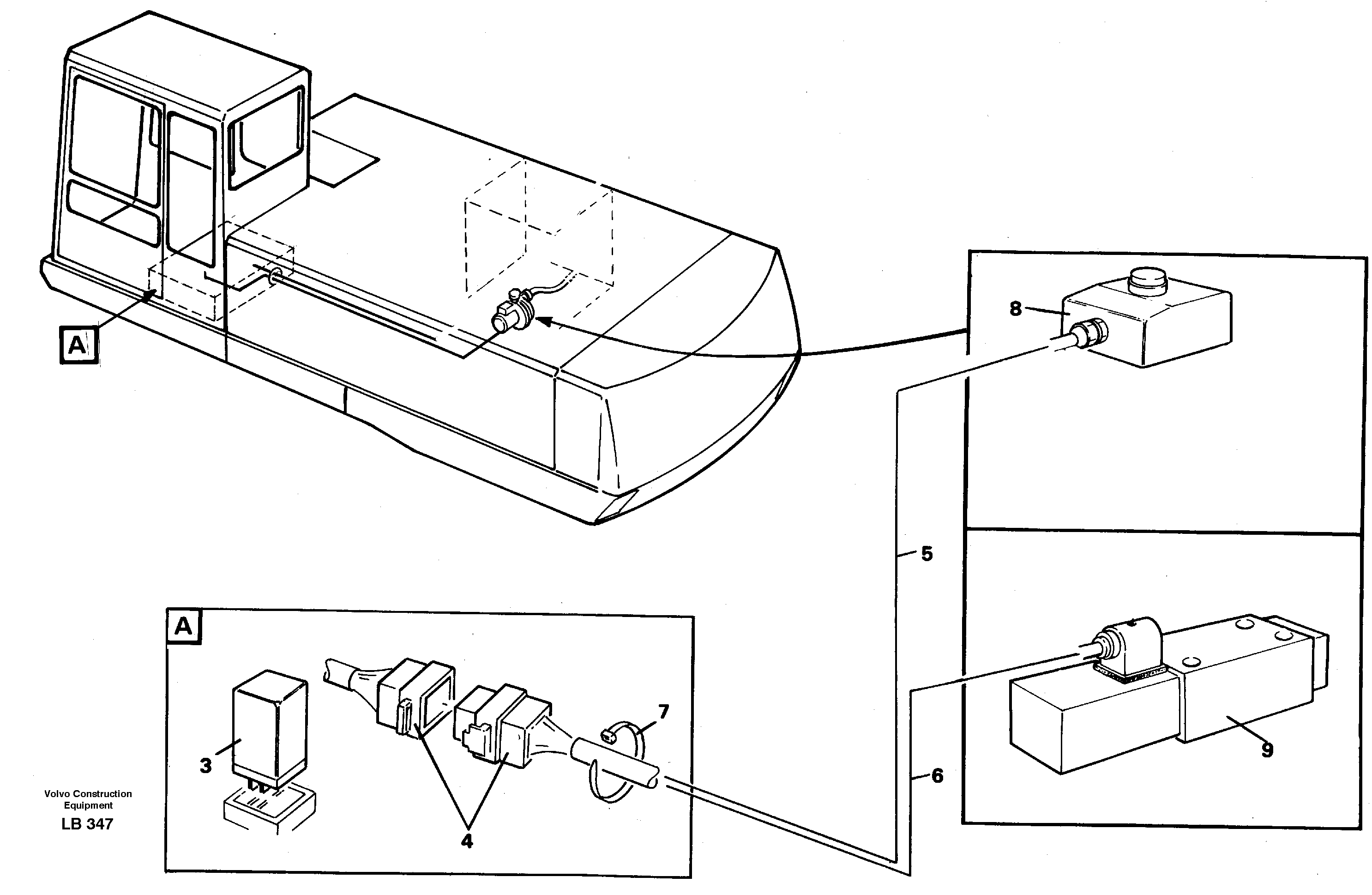 Схема запчастей Volvo EC450 - 43023 Electric installation, overfilling protection EC450 SER NO 1782-1909