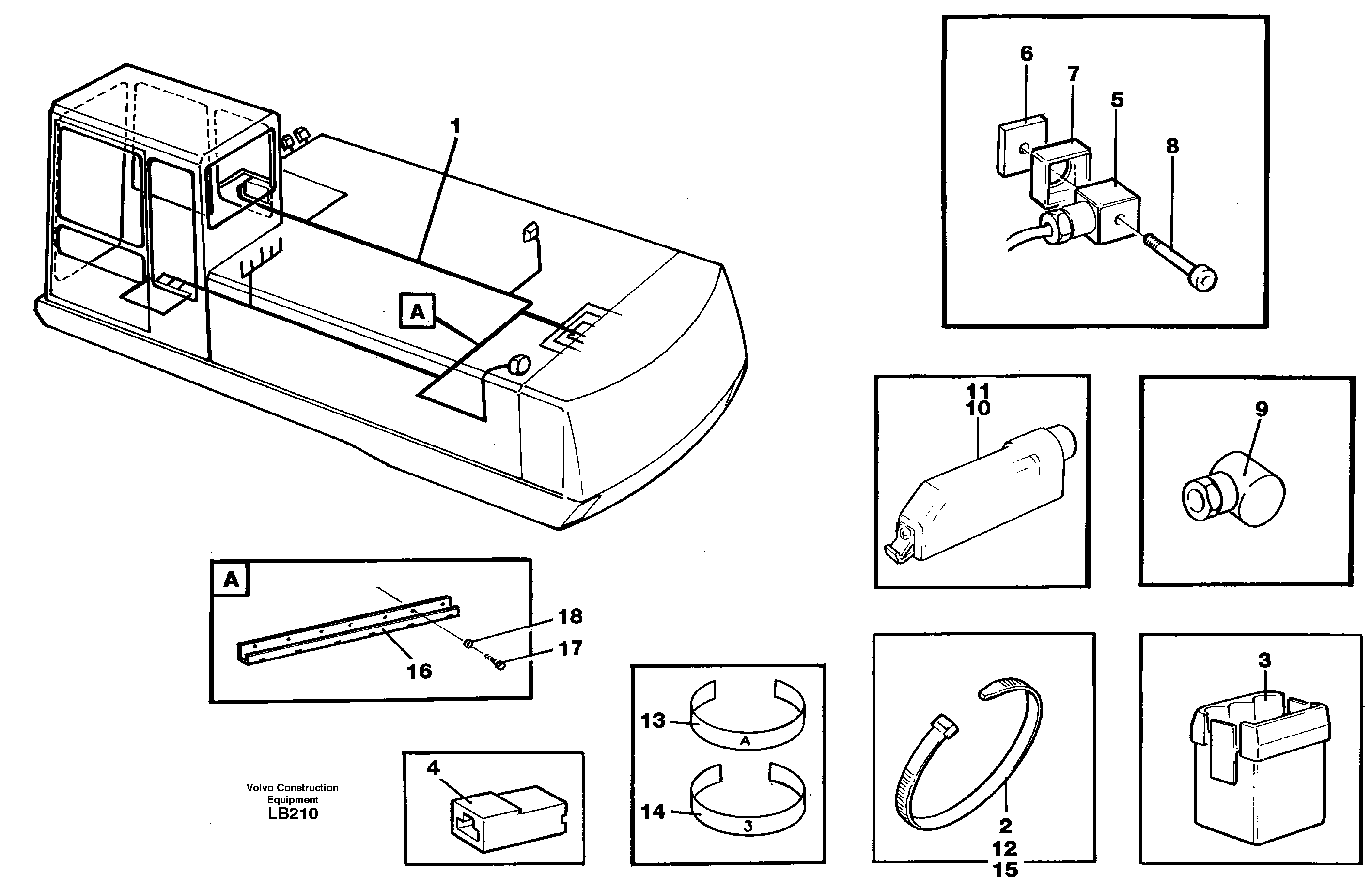 Схема запчастей Volvo EC450 - 54051 Cable harness, upper section EC450 SER NO 1782-1909