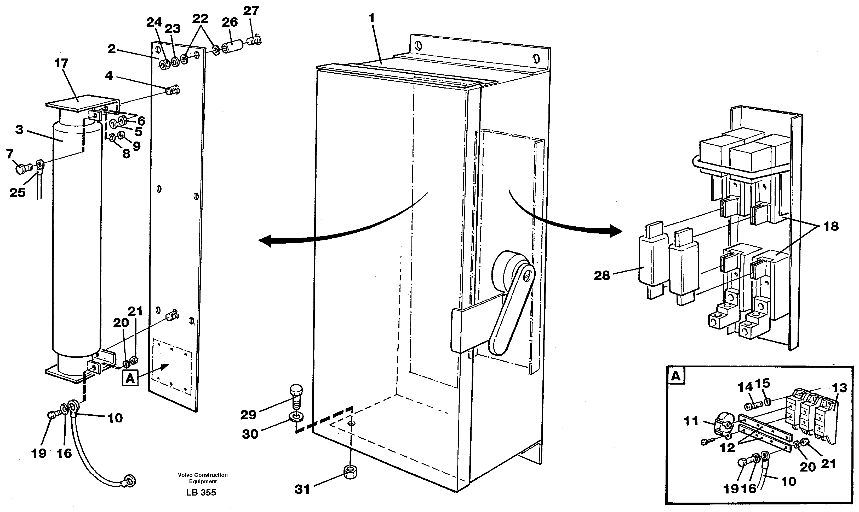 Схема запчастей Volvo EC450 - 64192 Magnet equipment Ohio, disconnector unit EC450 SER NO 1782-1909