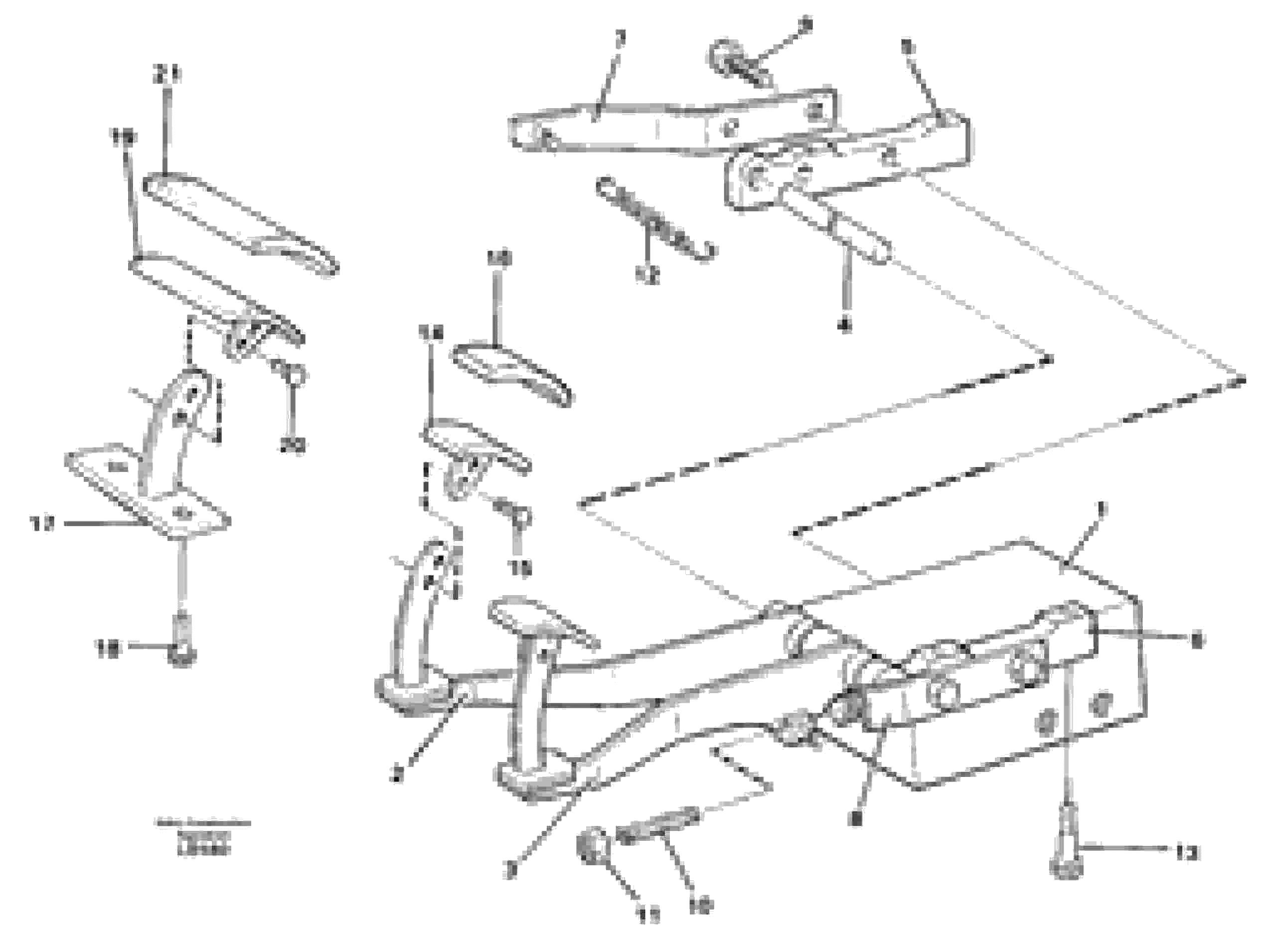 Схема запчастей Volvo EC450 - 45185 Pedal valve with foot rest EC450 SER NO 1782-1909