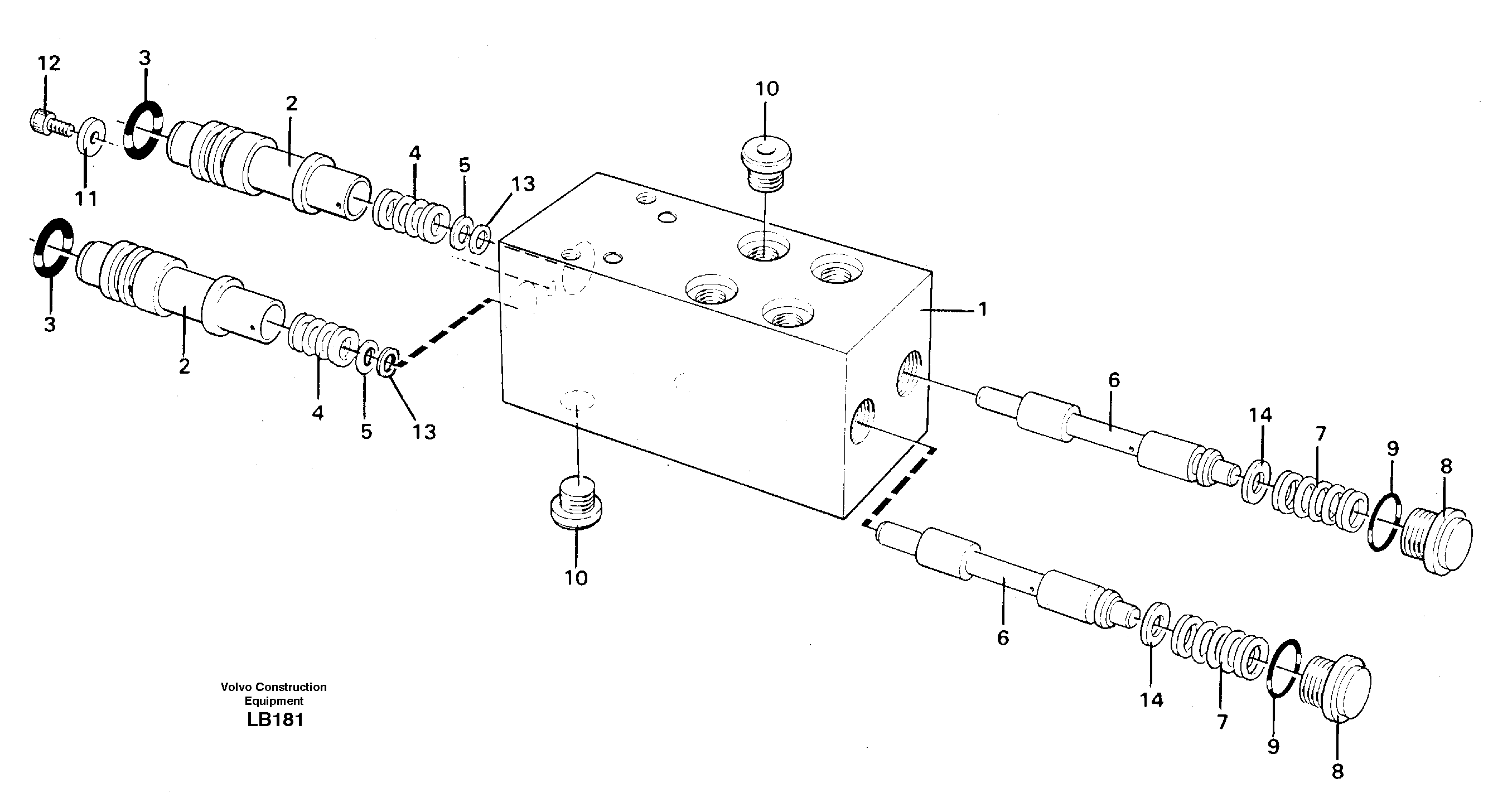 Схема запчастей Volvo EC450 - 53539 Pedal valve EC450 SER NO 1782-1909