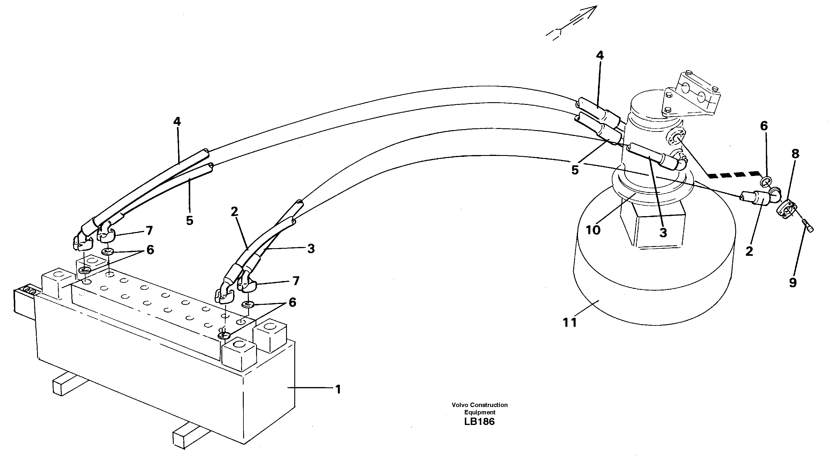 Схема запчастей Volvo EC450 - 33367 Hydraulic system, travel EC450 SER NO 1782-1909