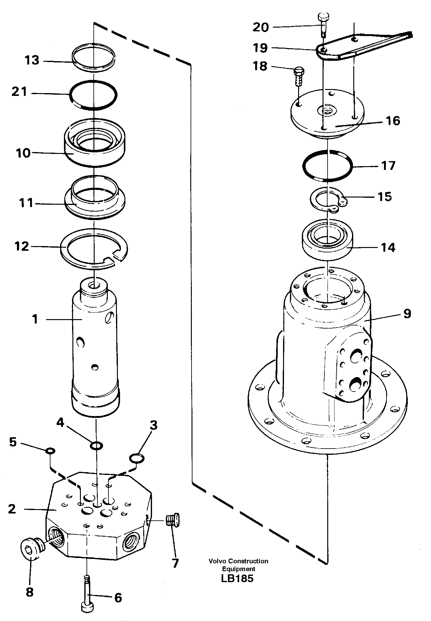 Схема запчастей Volvo EC450 - 45197 Шарнир поворотный EC450 SER NO 1782-1909