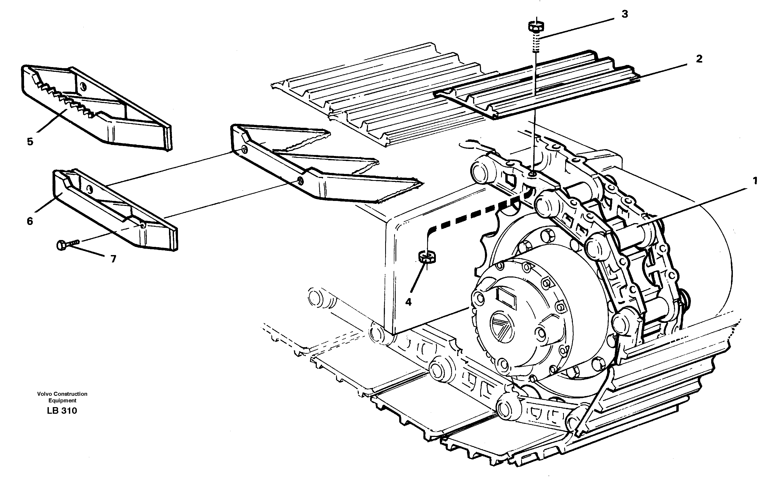 Схема запчастей Volvo EC450 - 40331 Crawler track EC450 SER NO 1782-1909