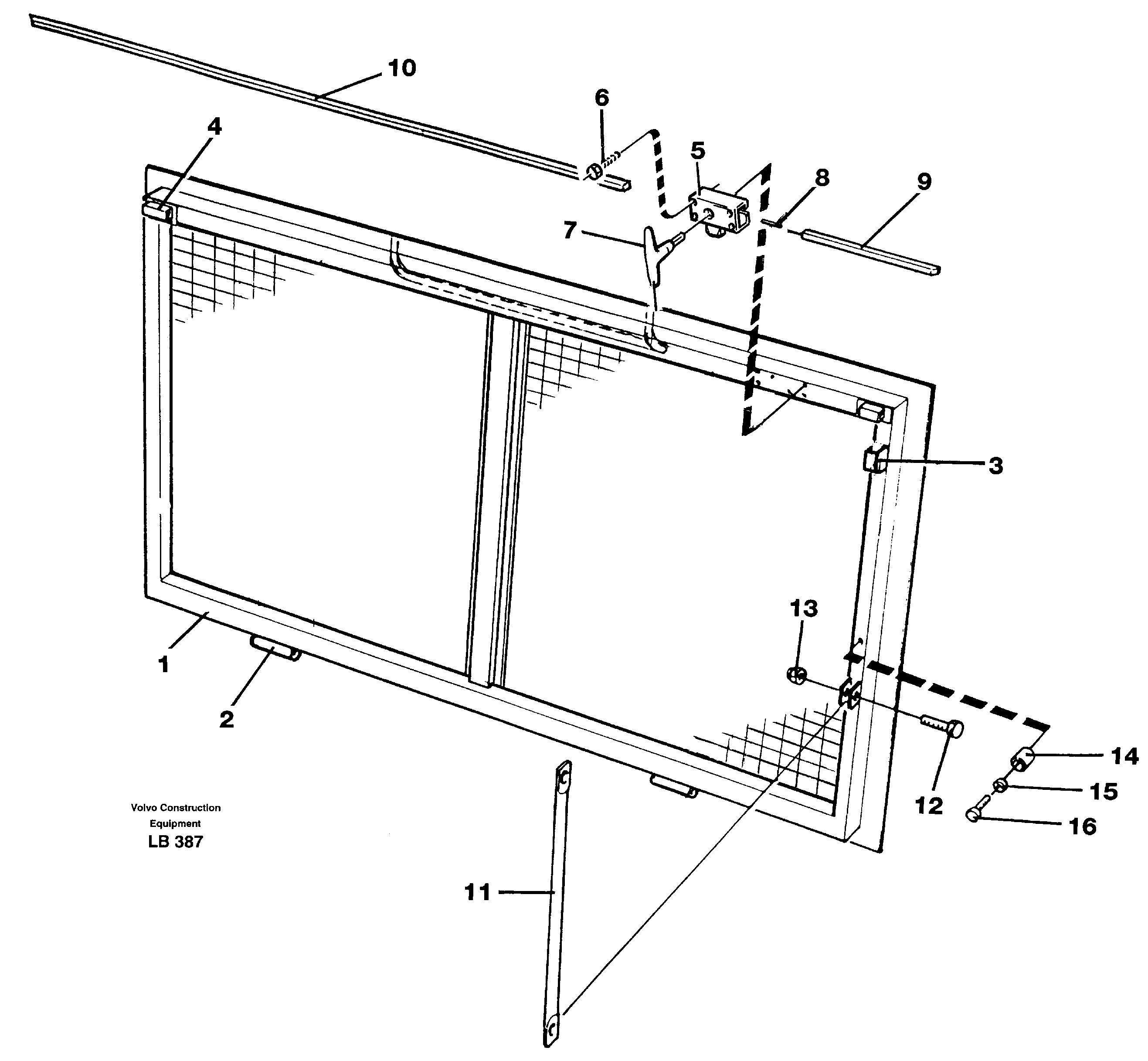 Схема запчастей Volvo EC450 - 43536 Hatch, slewing gear box EC450 SER NO 1782-1909