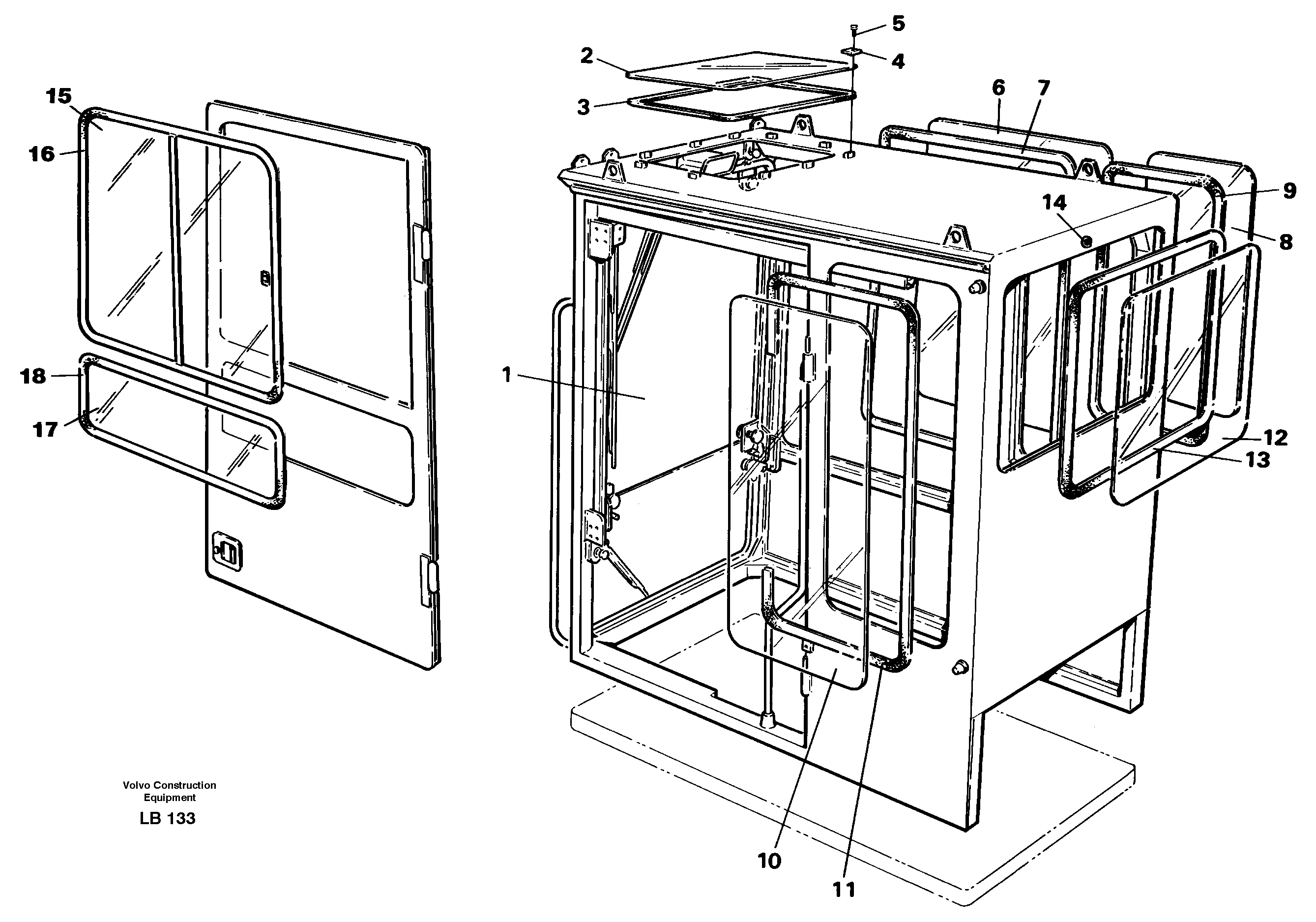 Схема запчастей Volvo EC450 - 48925 Windows EC450 SER NO 1782-1909