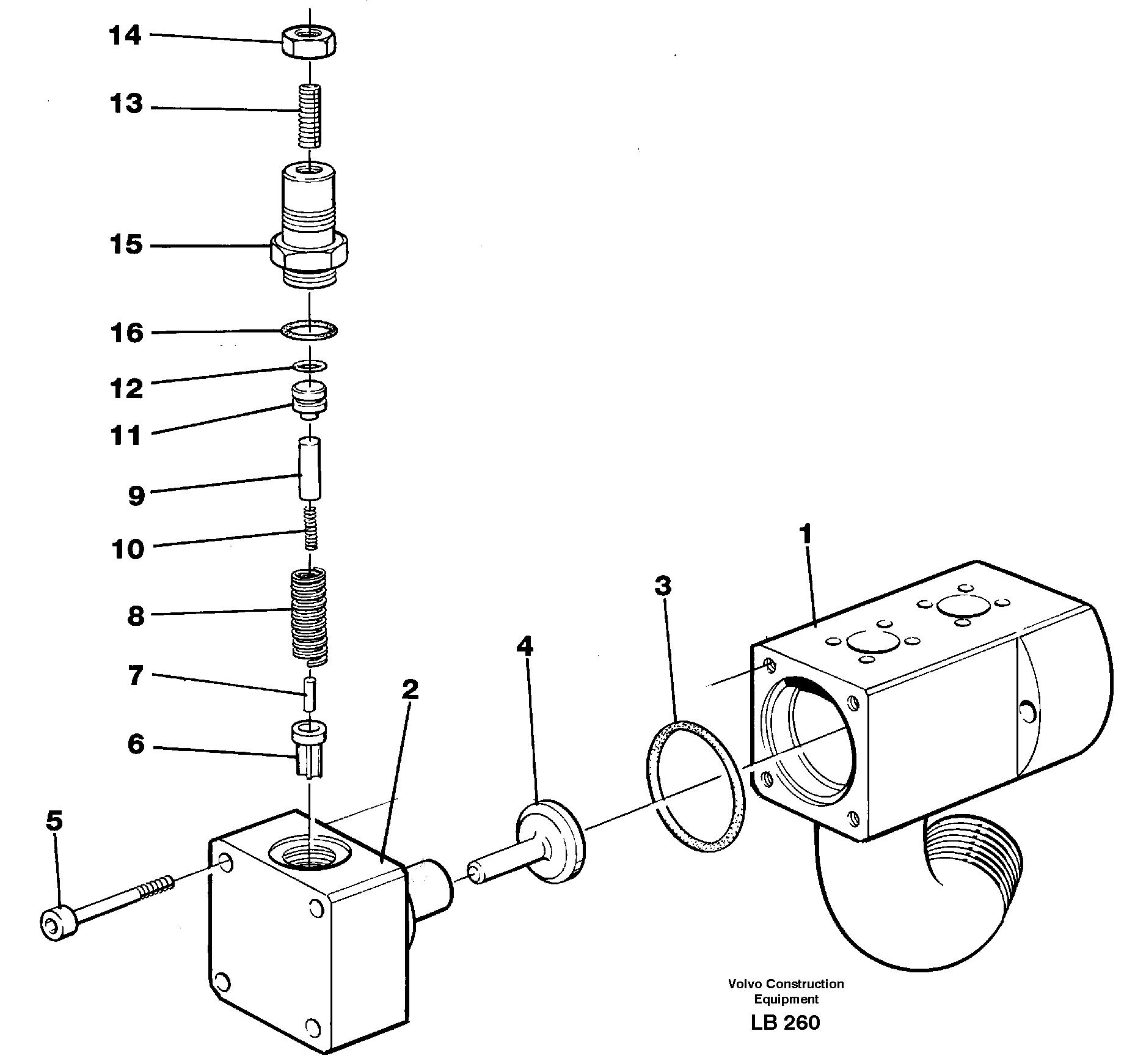 Схема запчастей Volvo EC450 - 31098 Shunt valve EC450 SER NO 1782-1909