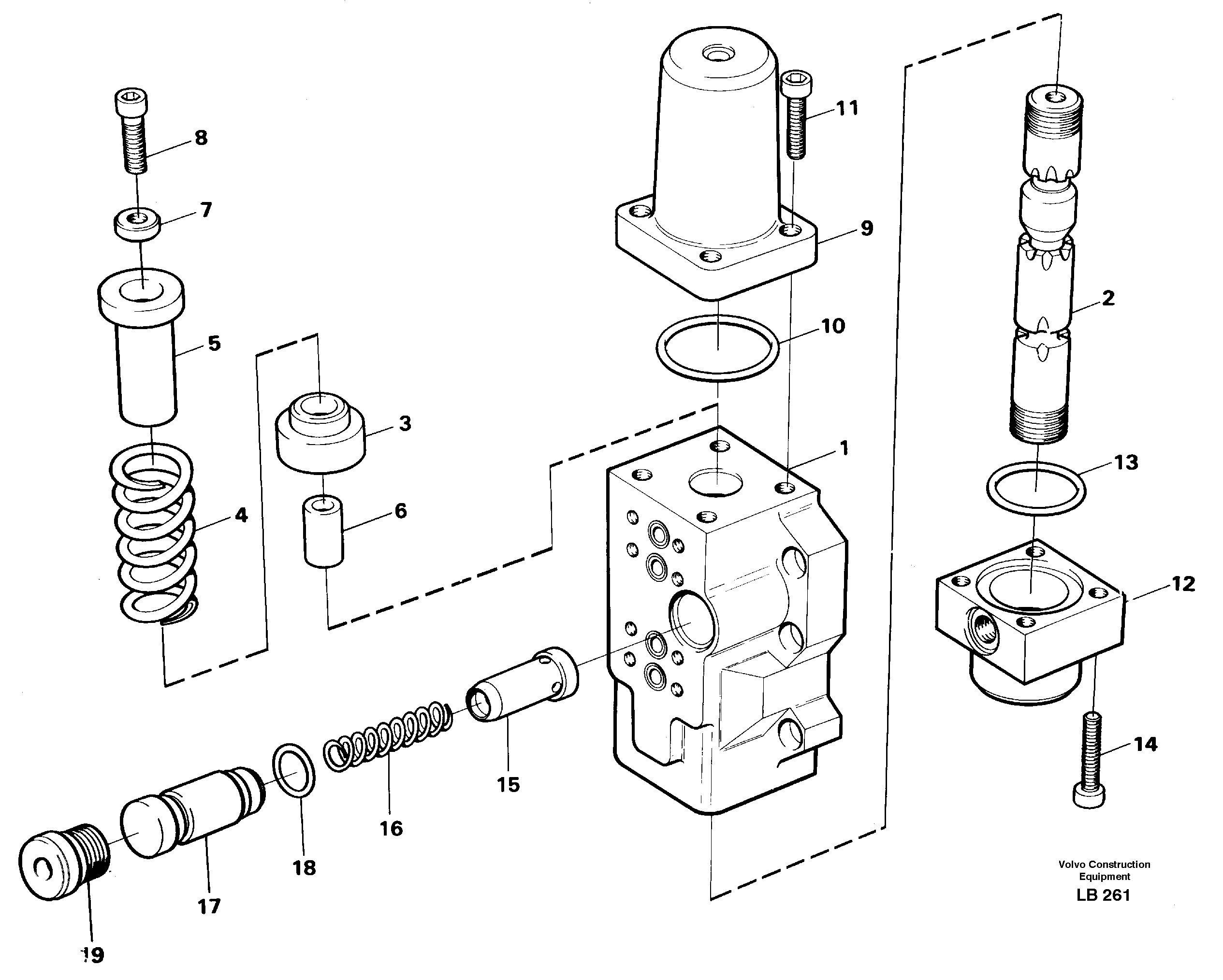 Схема запчастей Volvo EC450 - 58675 Four-way valve, boom primary EC450 SER NO 1782-1909