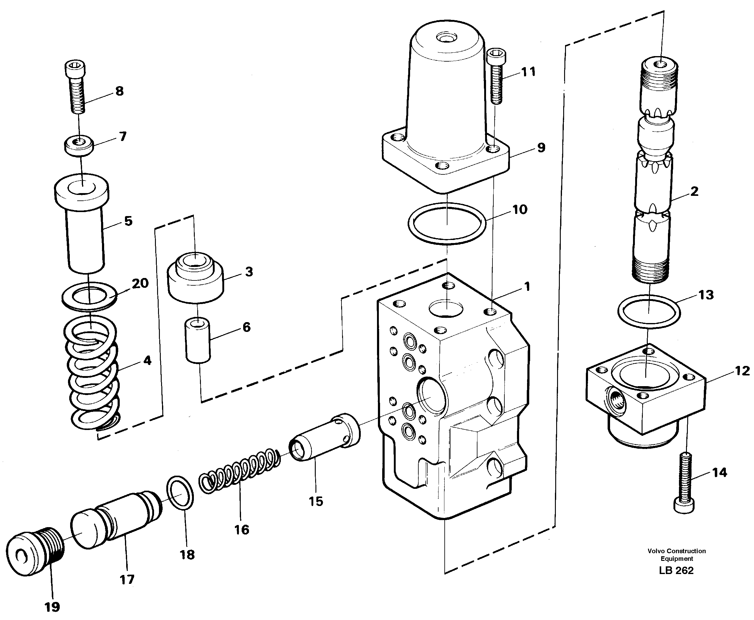 Схема запчастей Volvo EC450 - 58676 Four-way valve, boom secondary EC450 SER NO 1782-1909