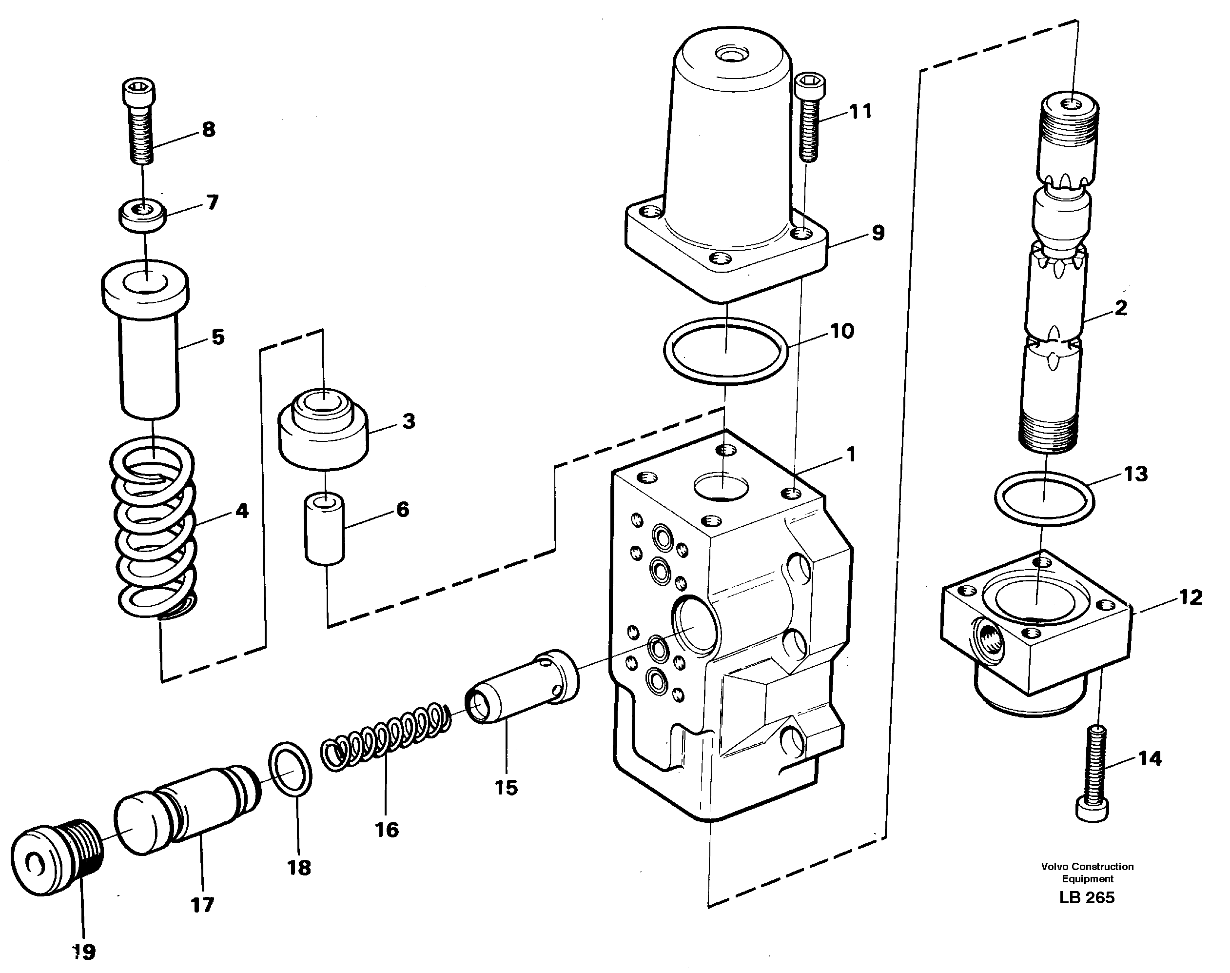 Схема запчастей Volvo EC450 - 58679 Four-way valve, dipper primary EC450 SER NO 1782-1909