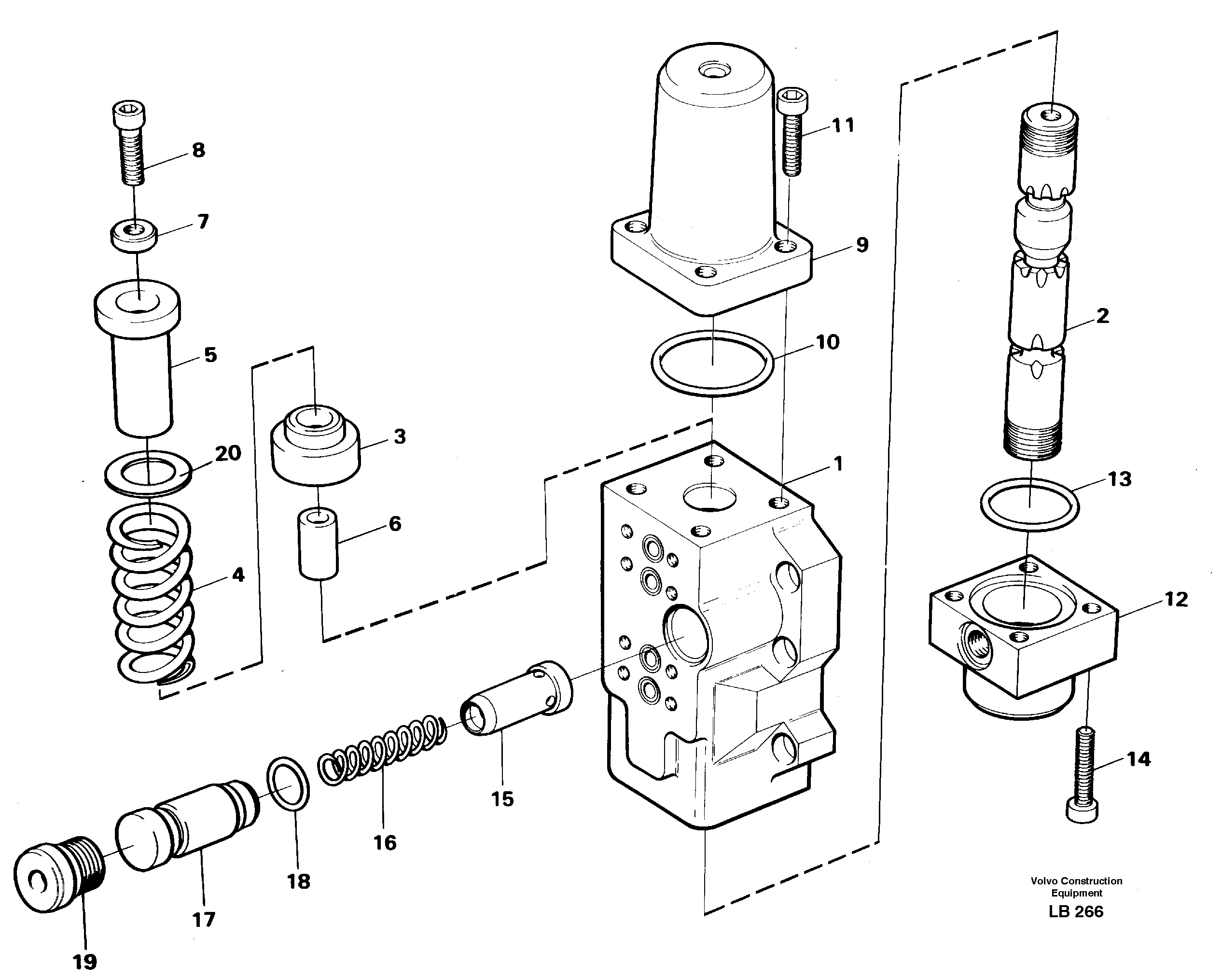 Схема запчастей Volvo EC450 - 58680 Four-way valve, dipper secondary EC450 SER NO 1782-1909
