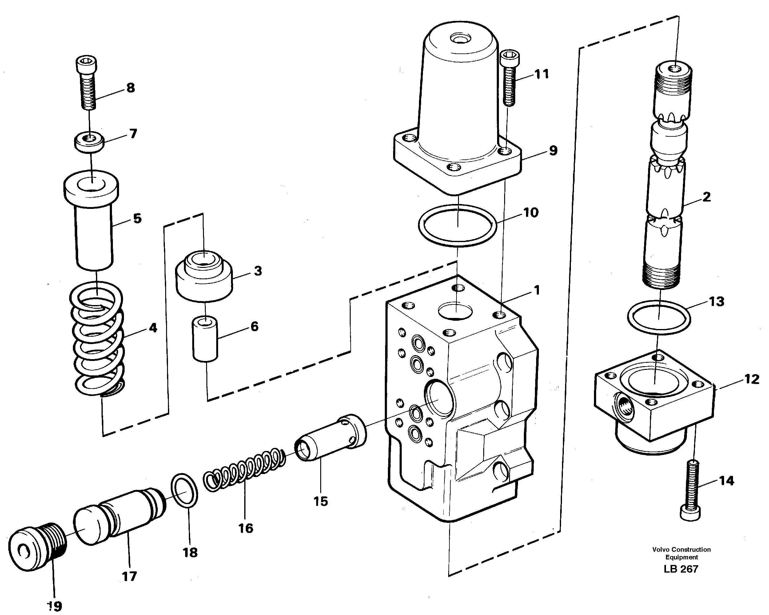 Схема запчастей Volvo EC450 - 58681 Four-way valve for travel EC450 SER NO 1782-1909