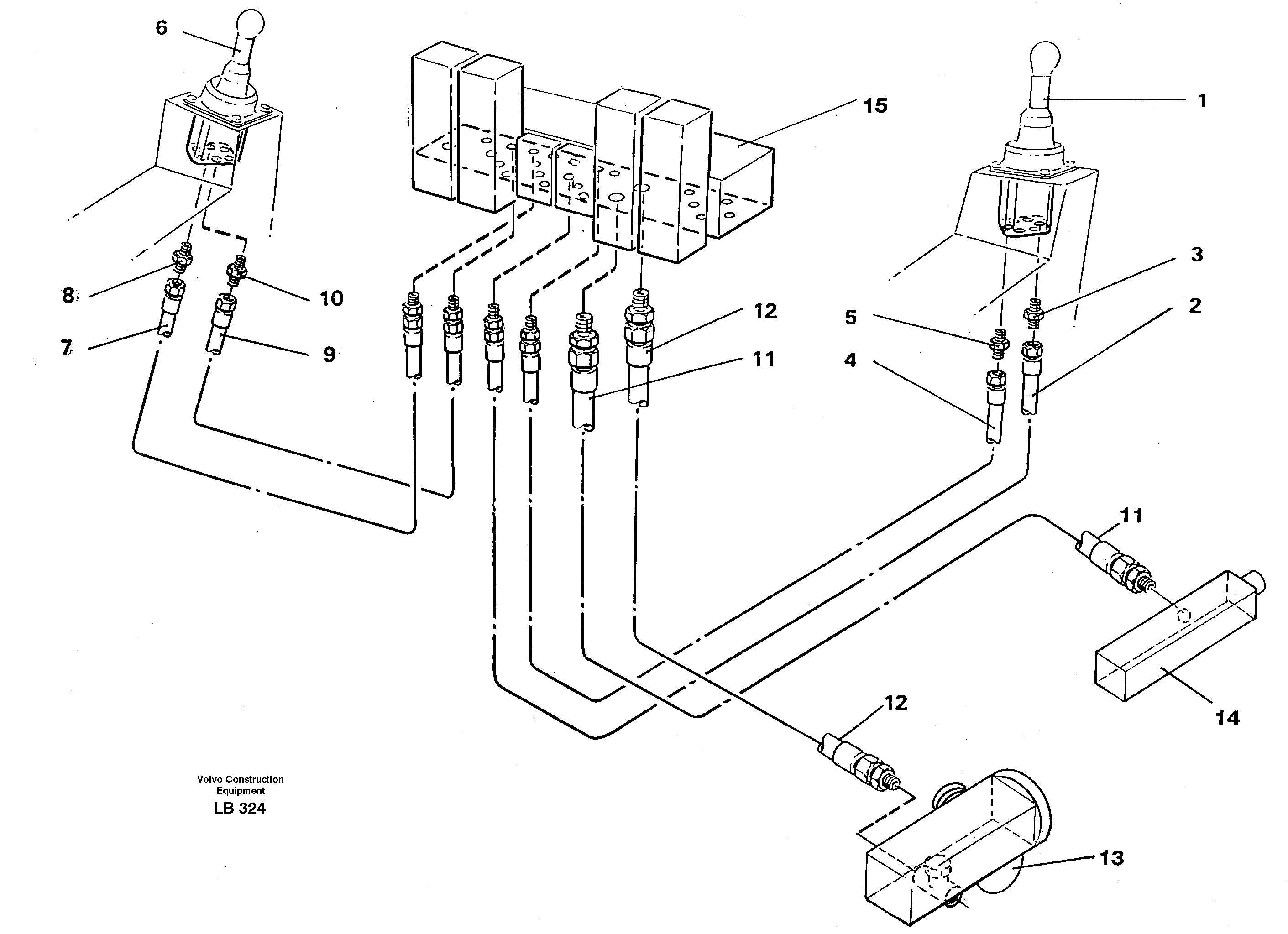 Схема запчастей Volvo EC450 - 41380 Servo hydraulic return line tank EC450 SER NO 1782-1909