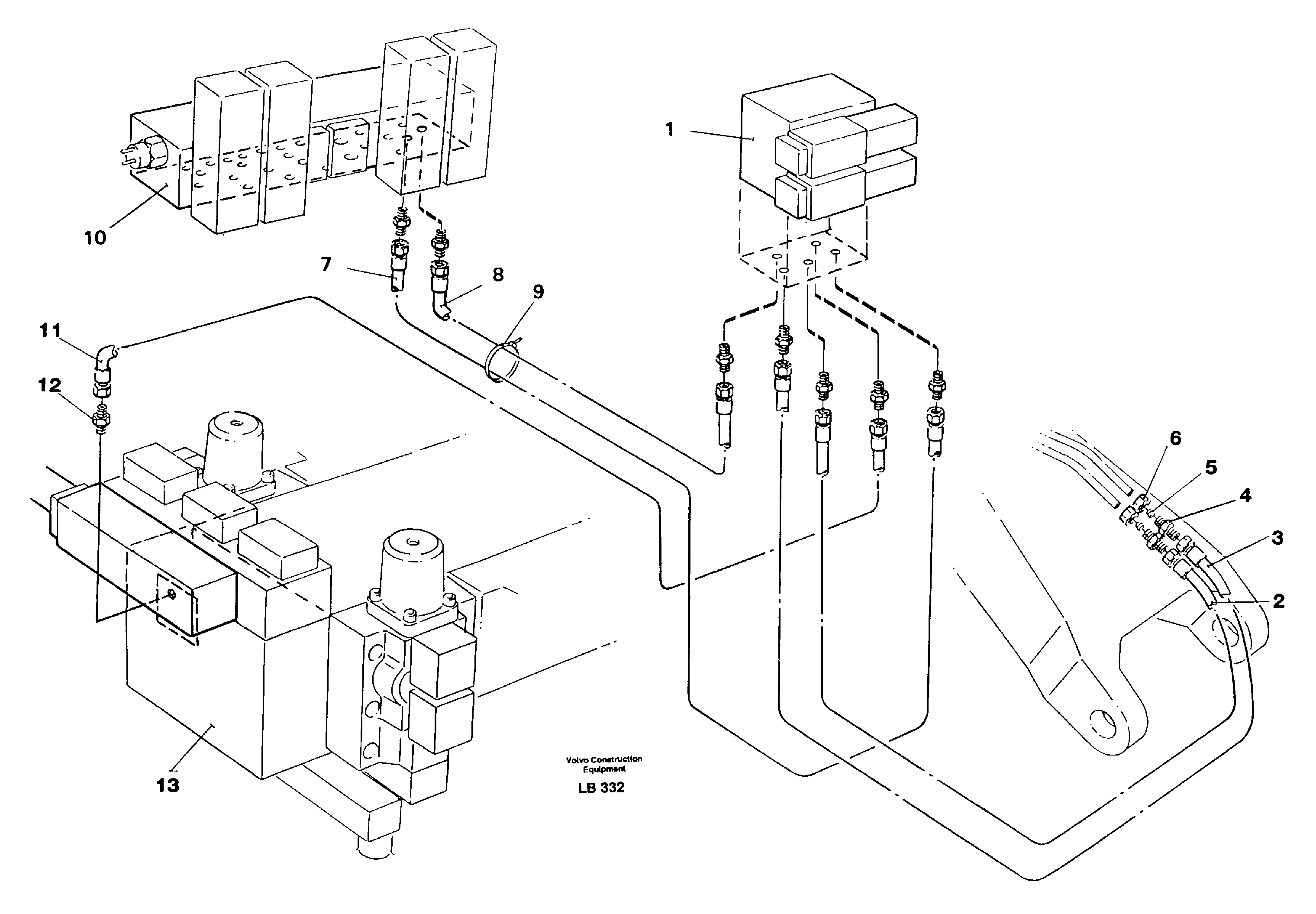 Схема запчастей Volvo EC450 - 104715 Hydr. quick fit equipm. on super structure EC450 SER NO 1782-1909