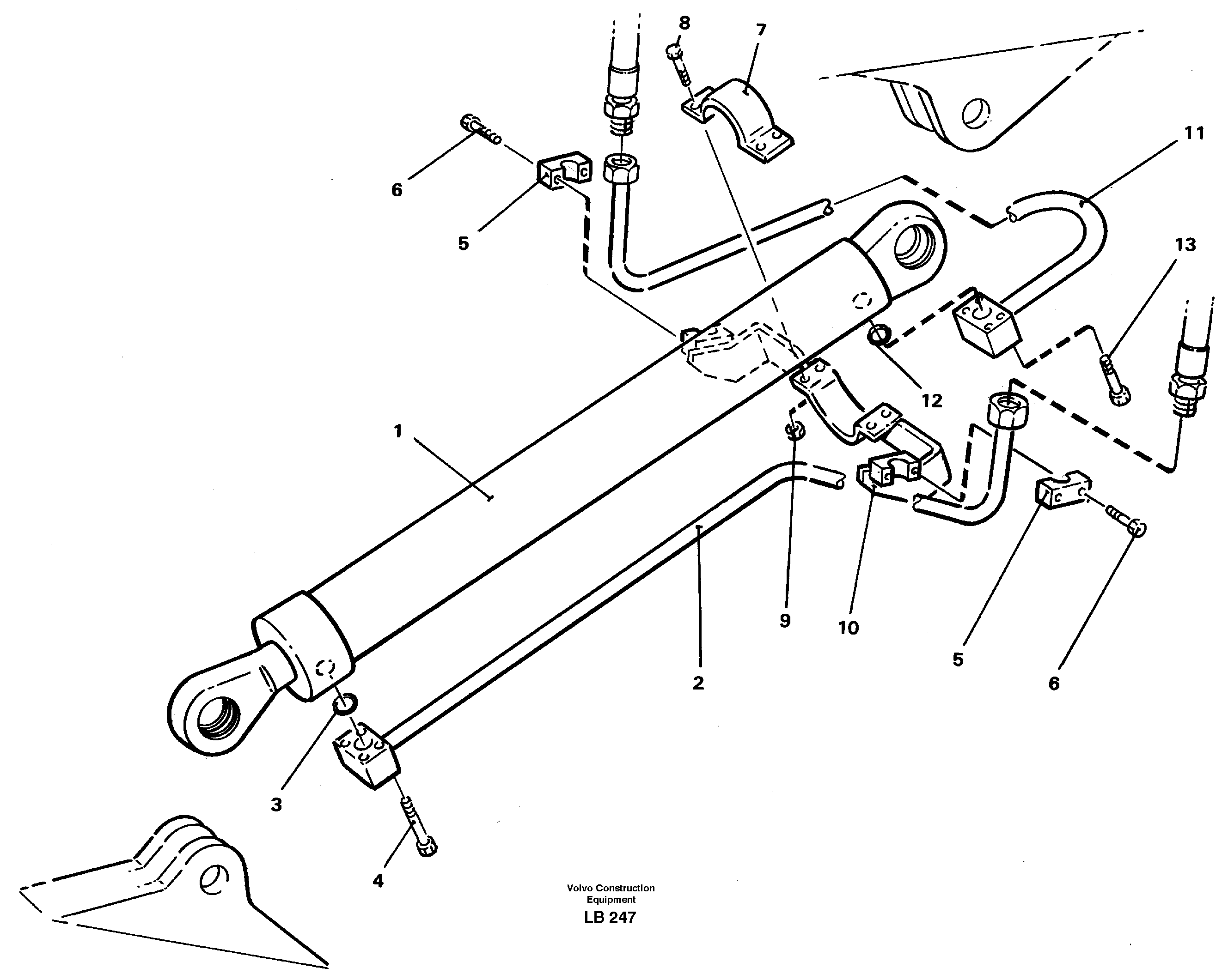 Схема запчастей Volvo EC450 - 33760 Cylinder hydraulics, handling dipper arm 4.37m EC450 SER NO 1782-1909