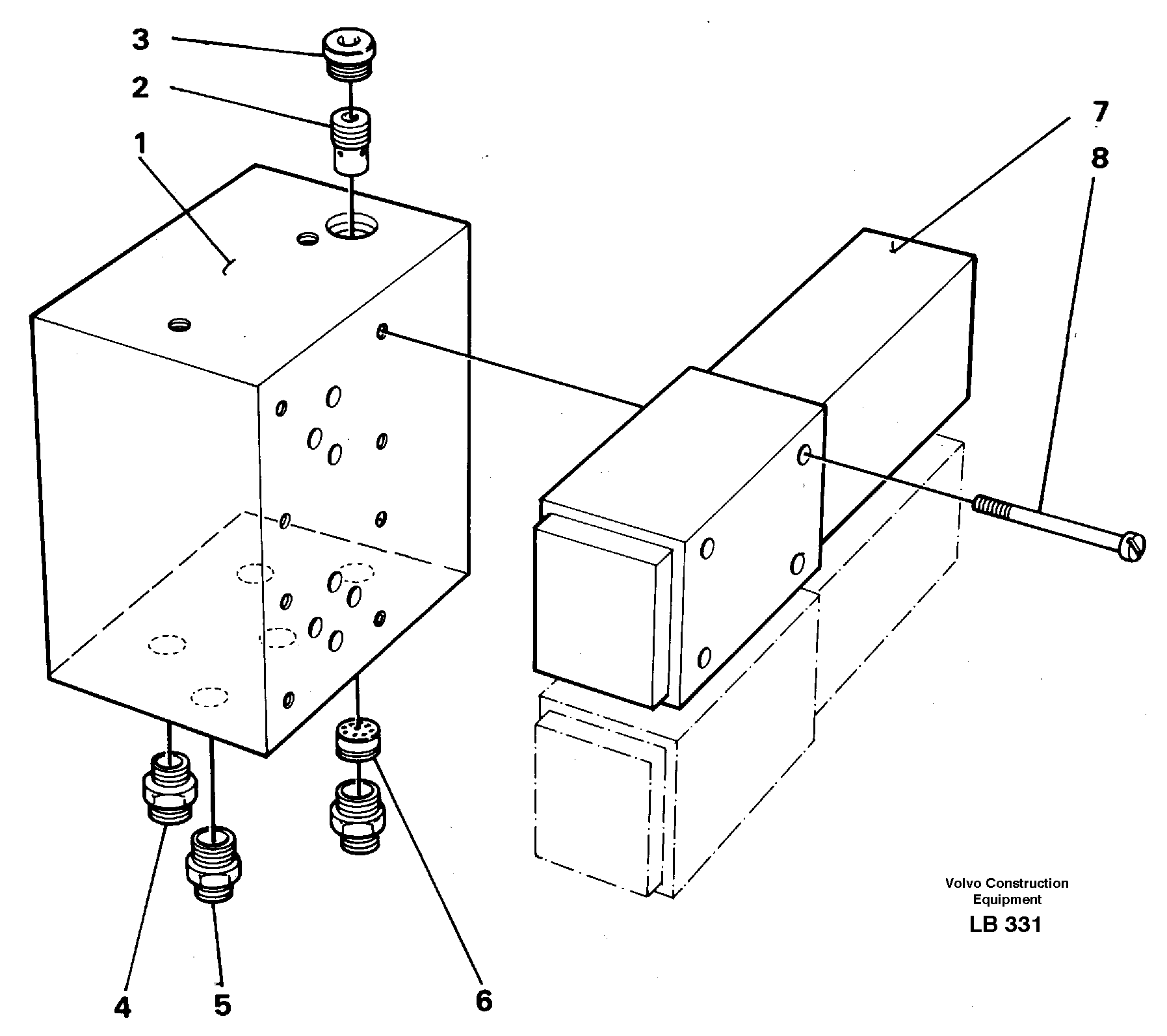 Схема запчастей Volvo EC450 - 36870 Control bloc, quickfit, hydraulic EC450 SER NO 1782-1909