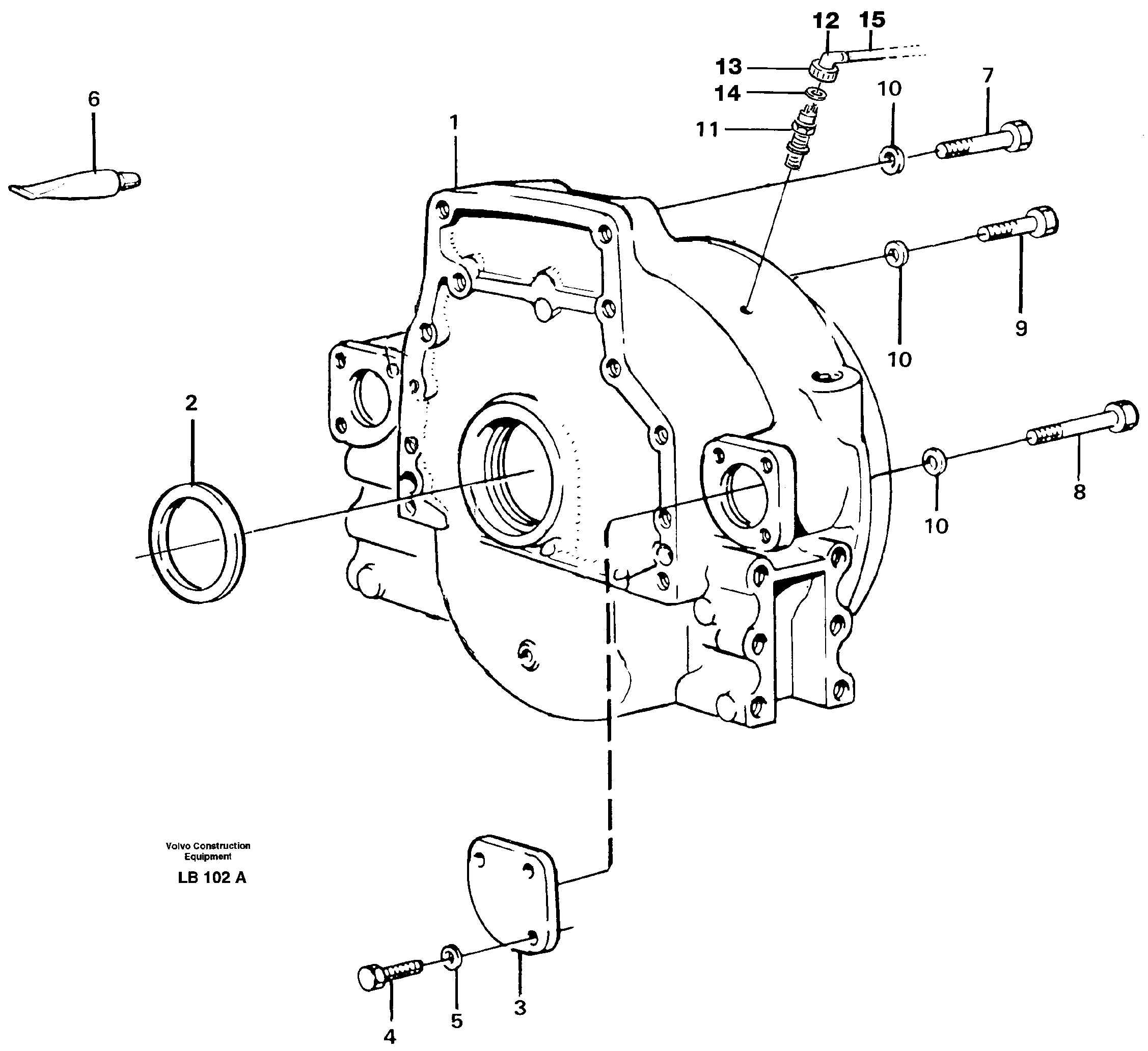 Схема запчастей Volvo EC450 - 14014 Картер маховика EC450 SER NO 1782-1909