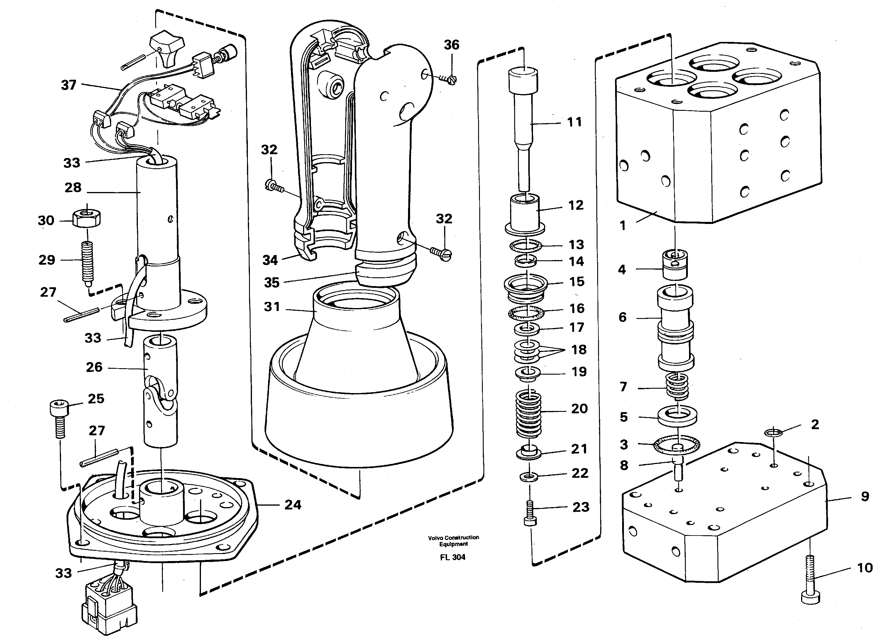 Схема запчастей Volvo EC450 - 33312 Control pressure valve EC450 ?KERMAN ?KERMAN EC450 SER NO - 1781