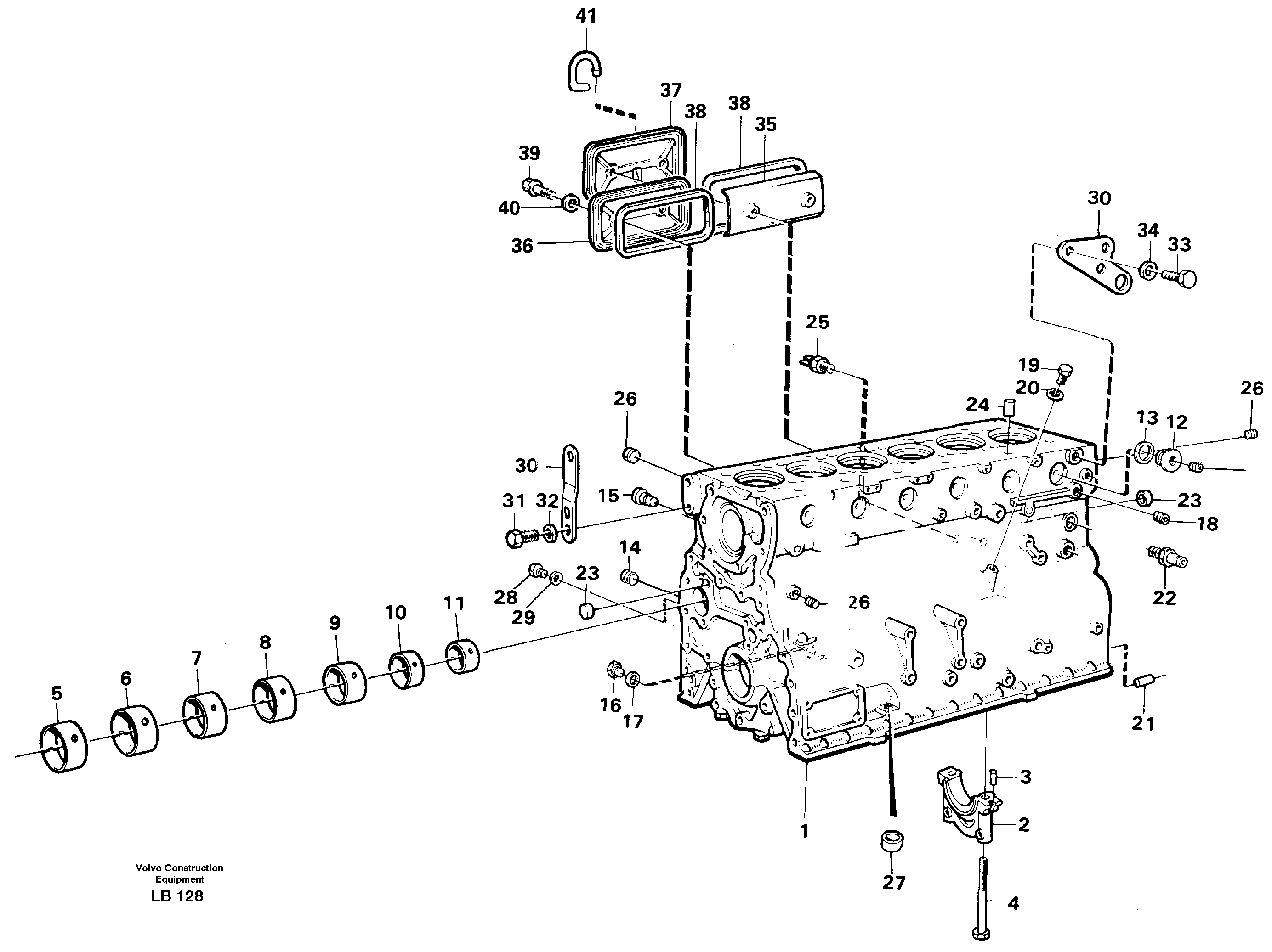 Схема запчастей Volvo EC450 - 100752 Блок цилиндров EC450 SER NO 1782-1909