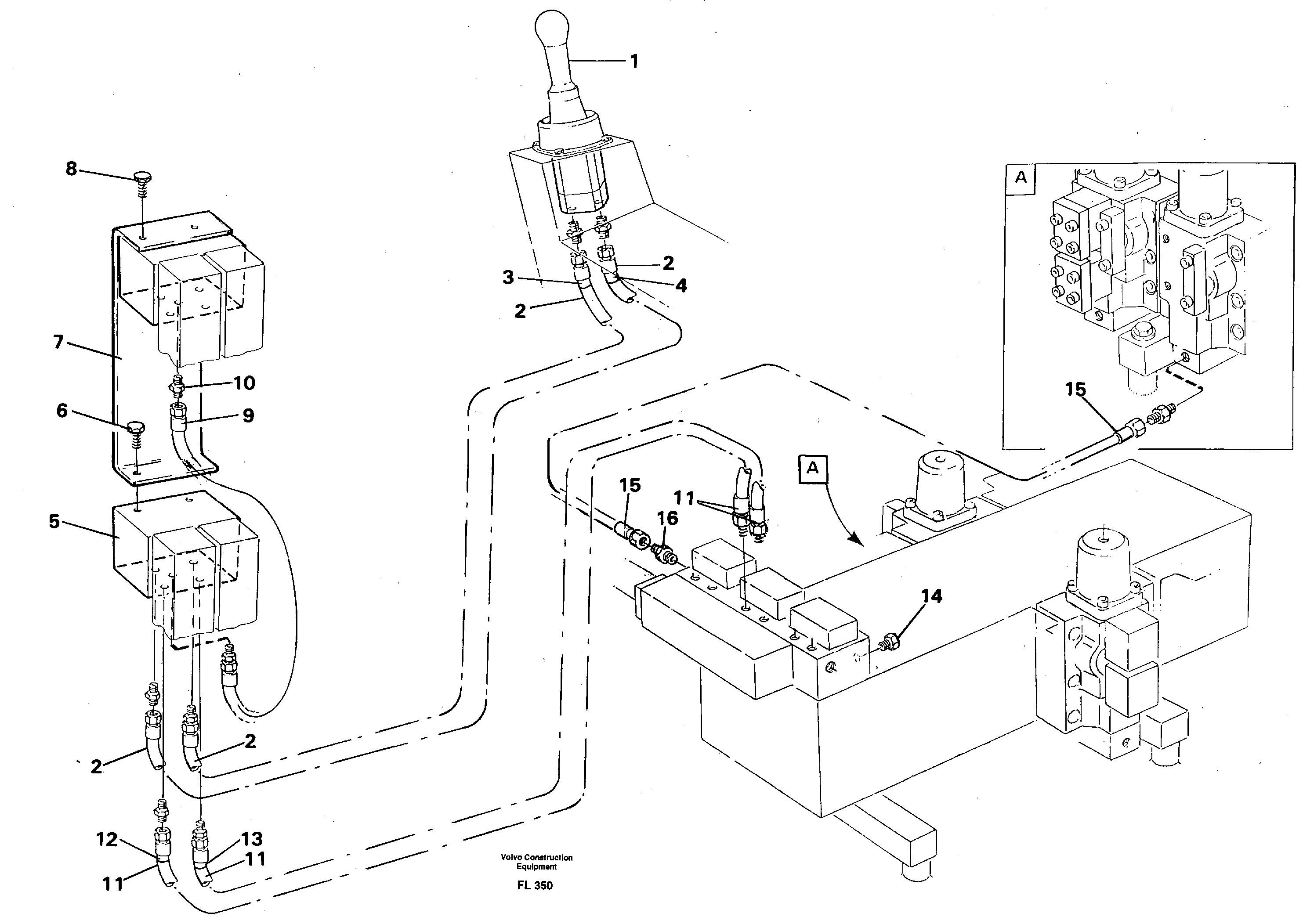 Схема запчастей Volvo EC450 - 59698 Servo hydraulics, handling equipment, 3 pcs EC450 ?KERMAN ?KERMAN EC450 SER NO - 1781