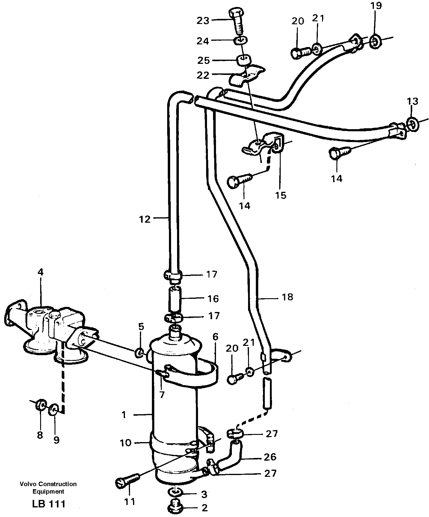 Схема запчастей Volvo EC450 - 49317 Масляный радиатор EC450 SER NO 1782-1909