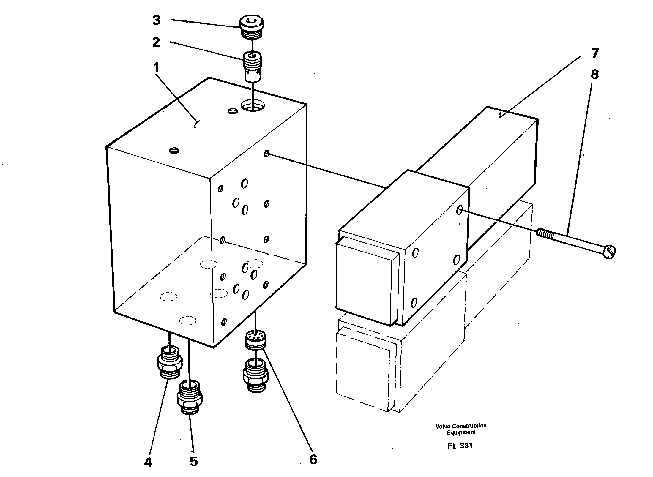 Схема запчастей Volvo EC450 - 33345 Control bloc, quickfit, hydraulic EC450 ?KERMAN ?KERMAN EC450 SER NO - 1781