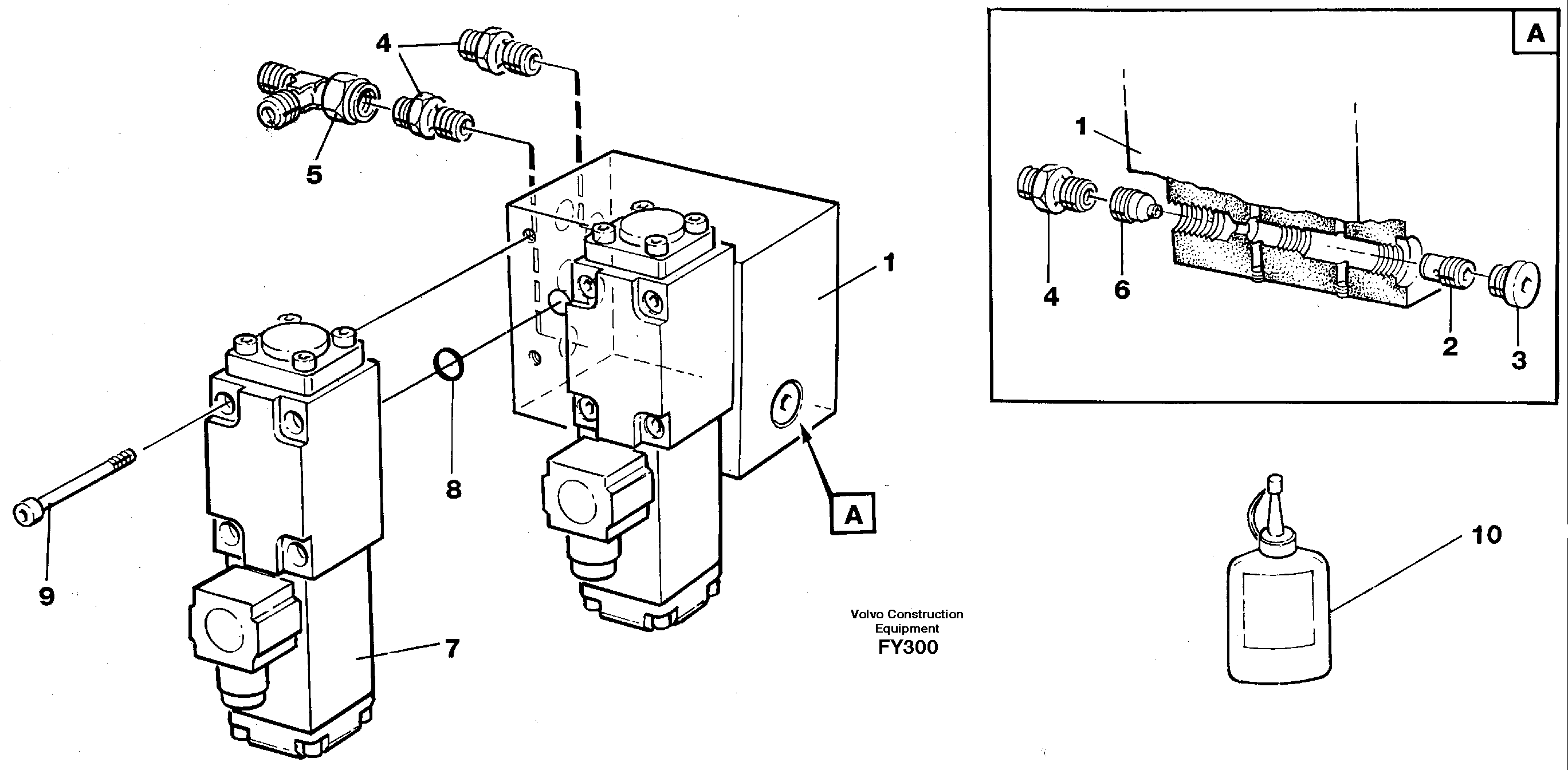 Схема запчастей Volvo EW130C - 44497 Control block, load alarm EW130C SER NO 584-