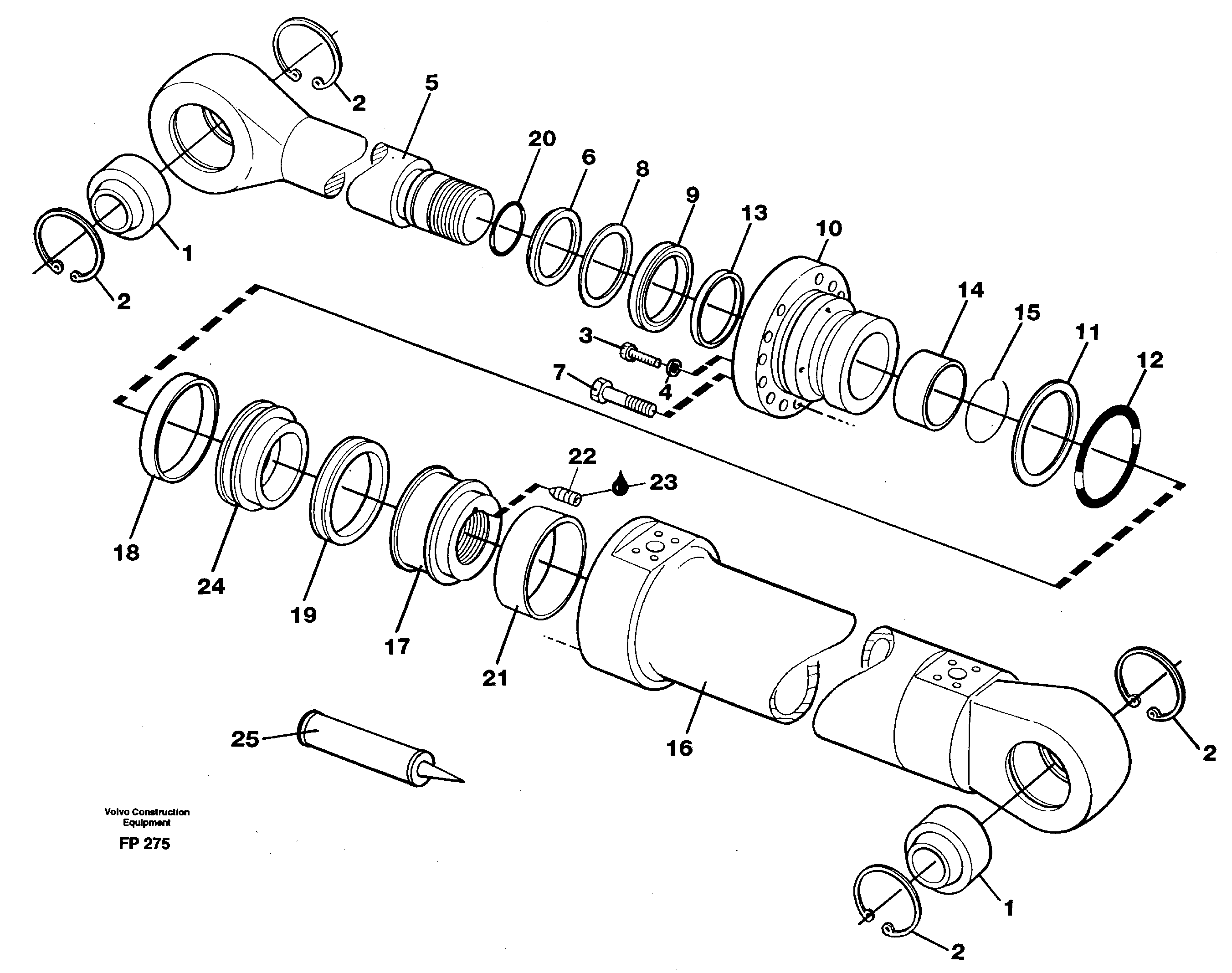 Схема запчастей Volvo EW150C - 29359 Гидроцилиндр стрелы EW150C ?KERMAN ?KERMAN EW150C SER NO - 688