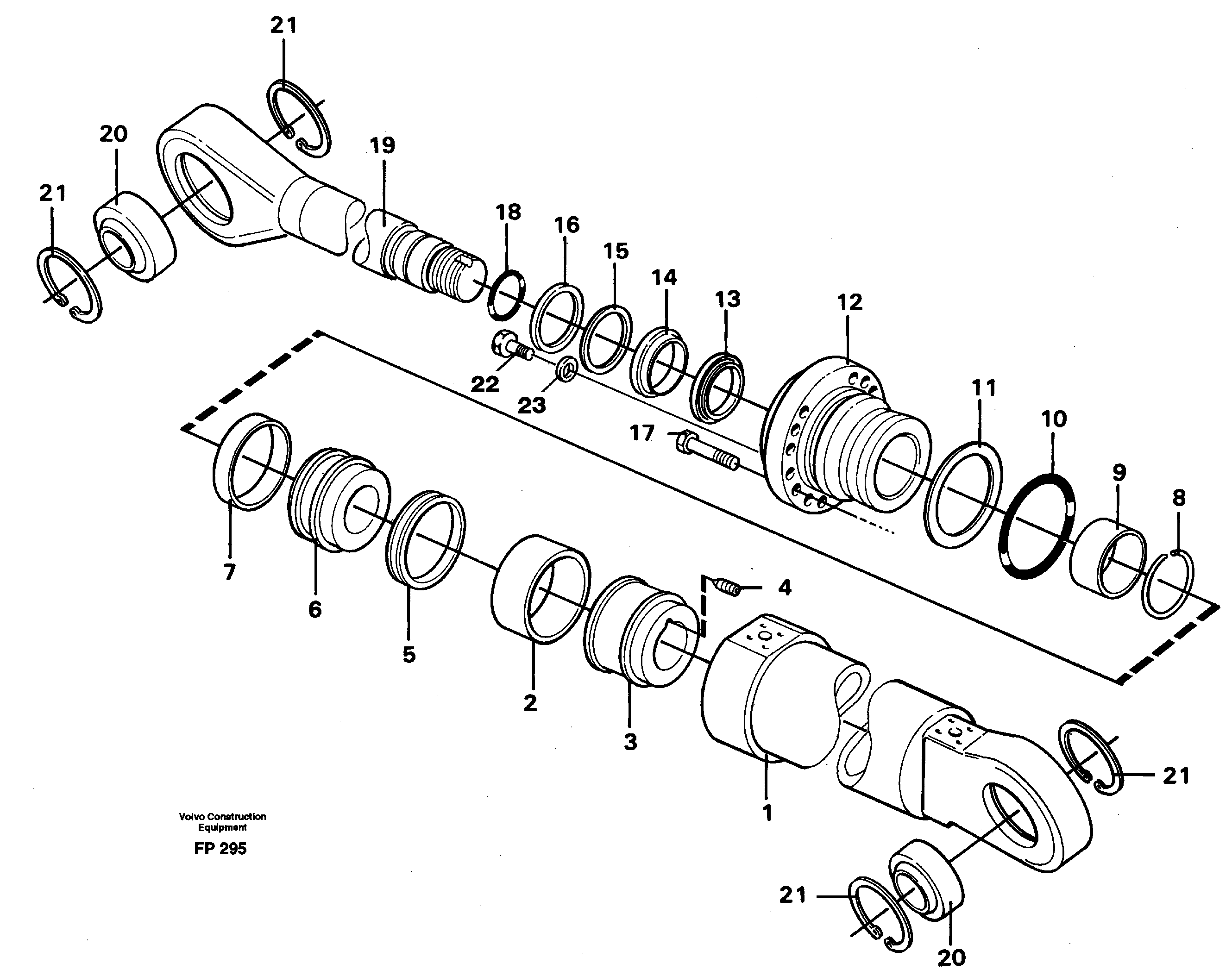 Схема запчастей Volvo EW150C - 4979 Knuckle cylinder EW150C ?KERMAN ?KERMAN EW150C SER NO - 688