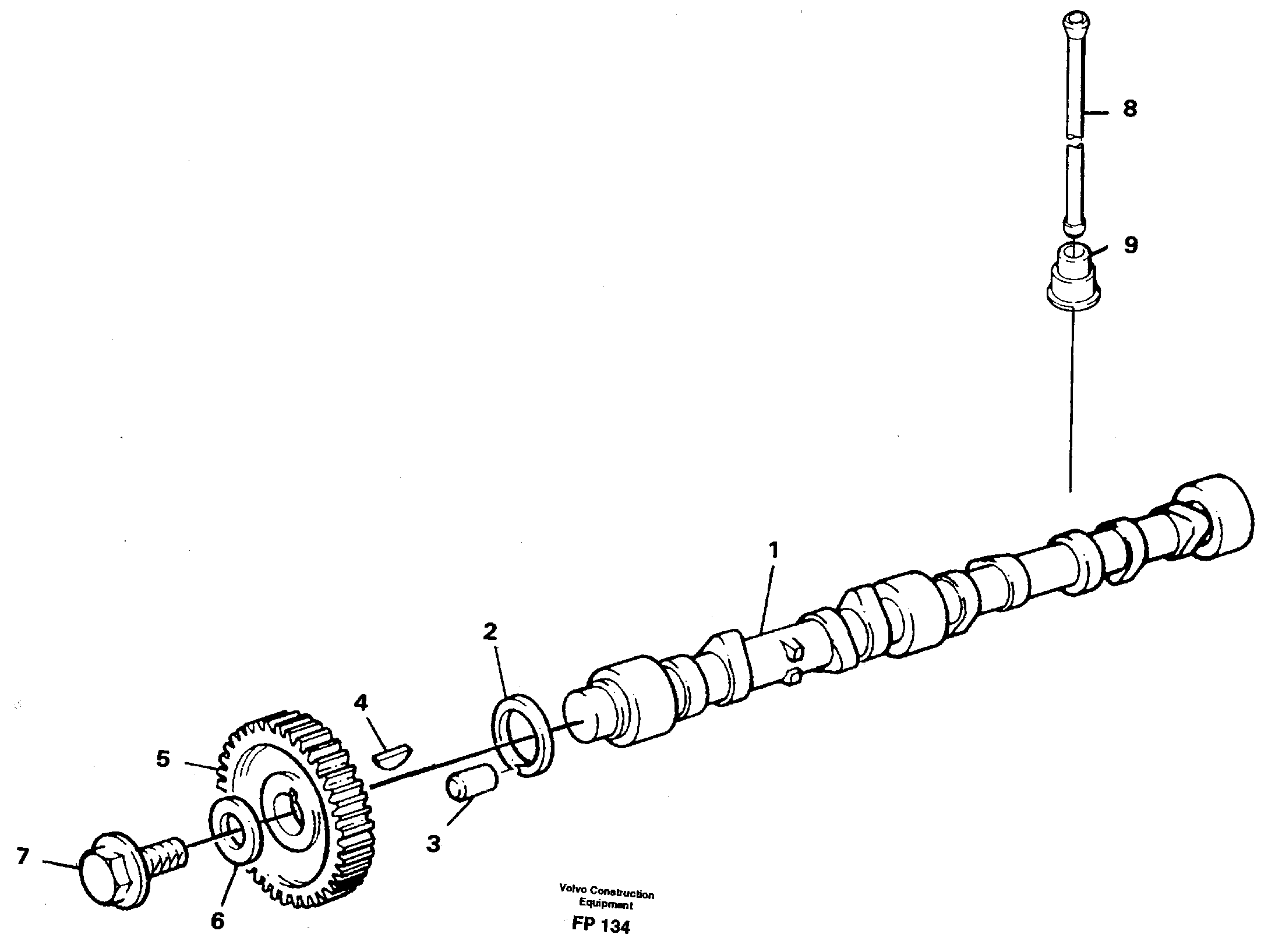 Схема запчастей Volvo EW150C - 6750 Распредвал EW150C ?KERMAN ?KERMAN EW150C SER NO - 688