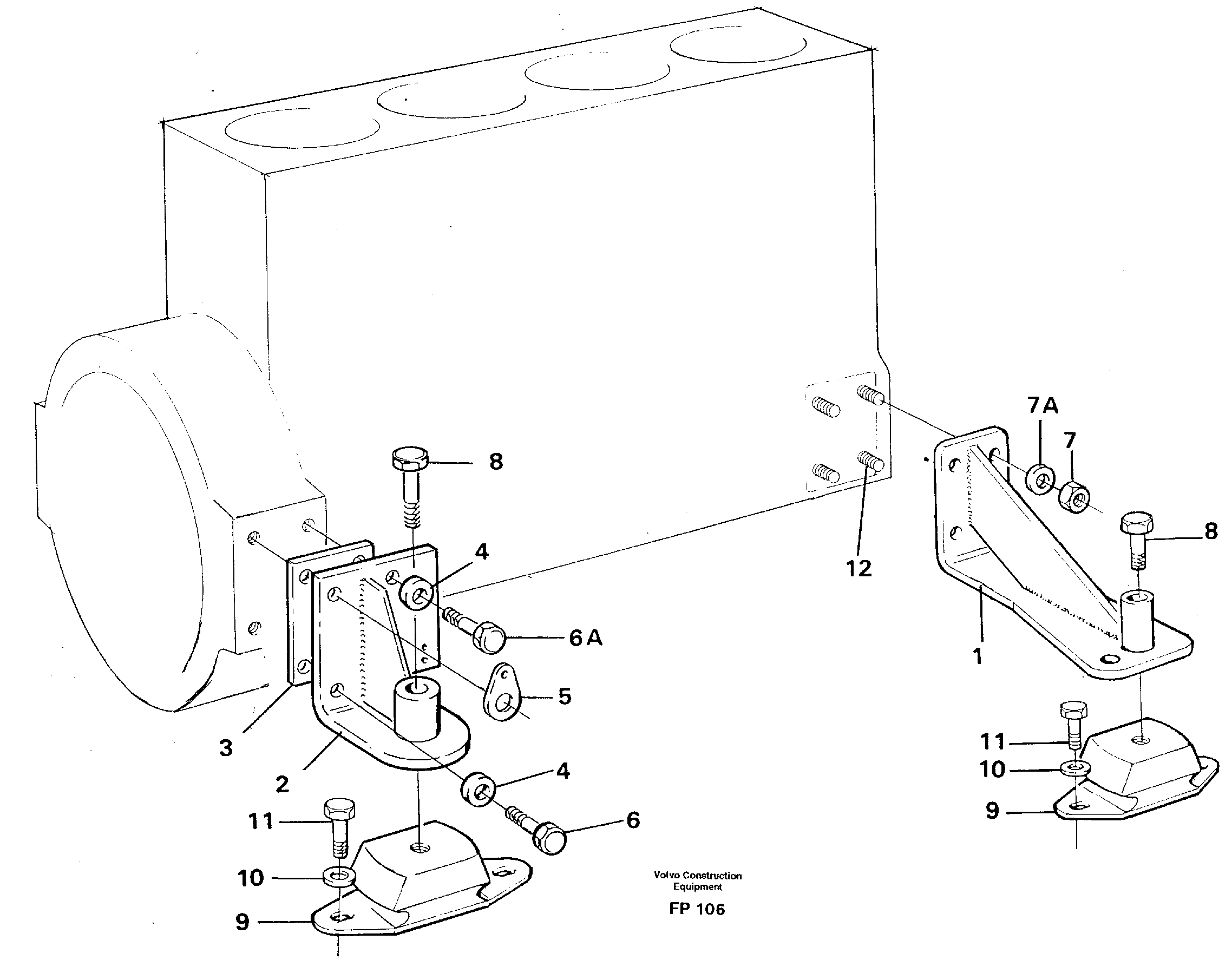 Схема запчастей Volvo EW150C - 32976 Установка двигателя EW150C ?KERMAN ?KERMAN EW150C SER NO - 688