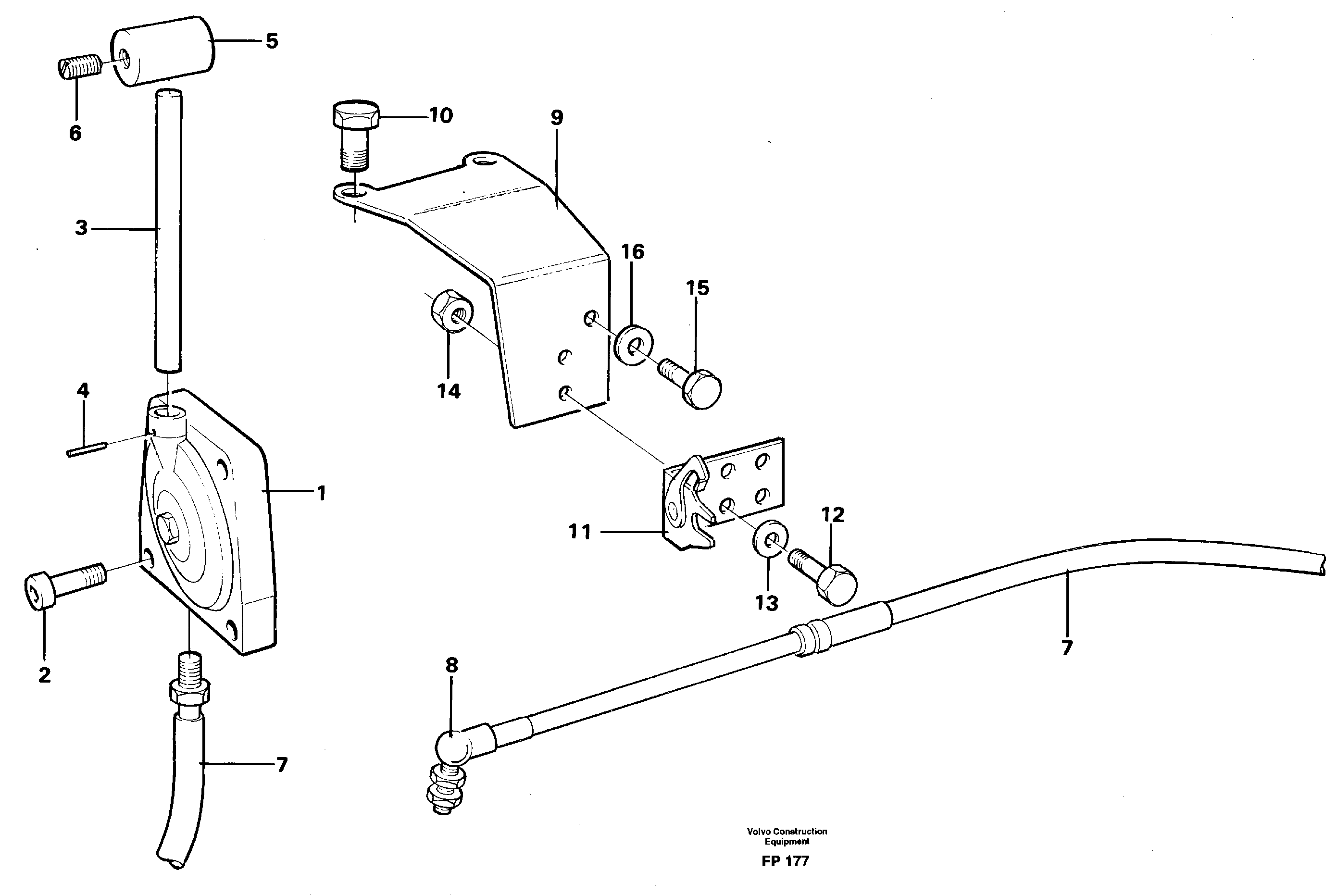 Схема запчастей Volvo EW150C - 14474 Throttle control EW150C ?KERMAN ?KERMAN EW150C SER NO - 688