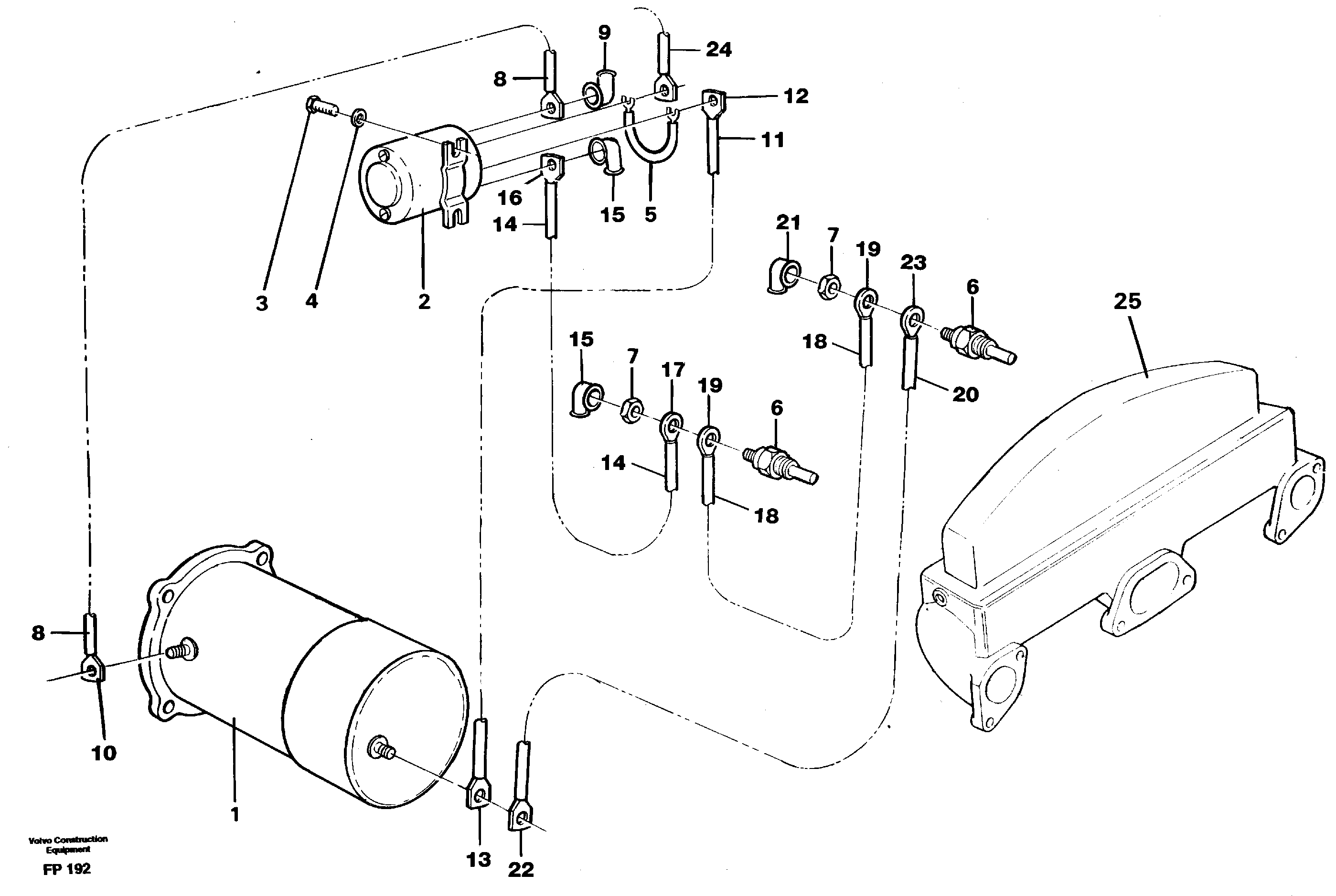 Схема запчастей Volvo EW150C - 26418 Starter element, assembly EW150C ?KERMAN ?KERMAN EW150C SER NO - 688