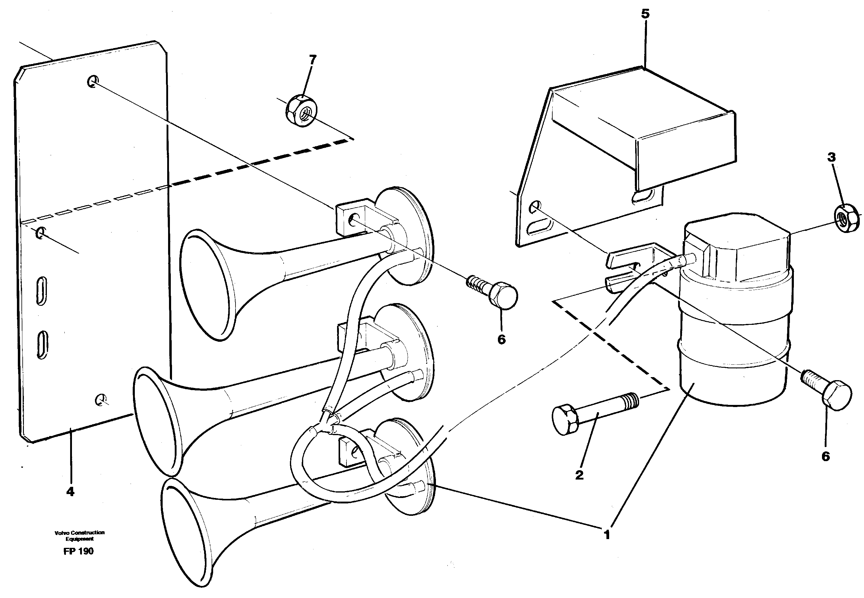 Схема запчастей Volvo EW150C - 26422 Compressor horn EW150C ?KERMAN ?KERMAN EW150C SER NO - 688